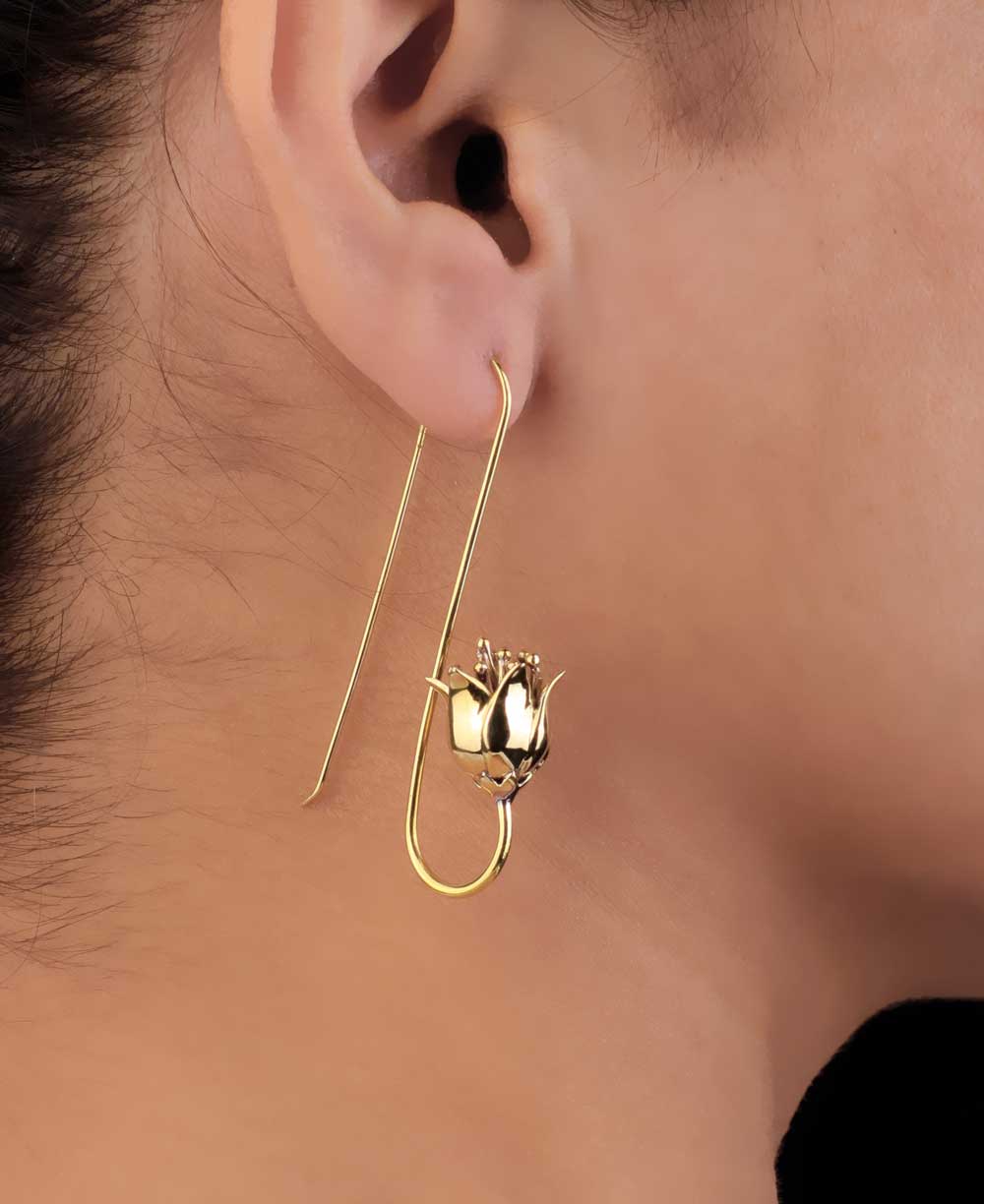 Lotus Design Threader Earrings、mySite、topwebapps