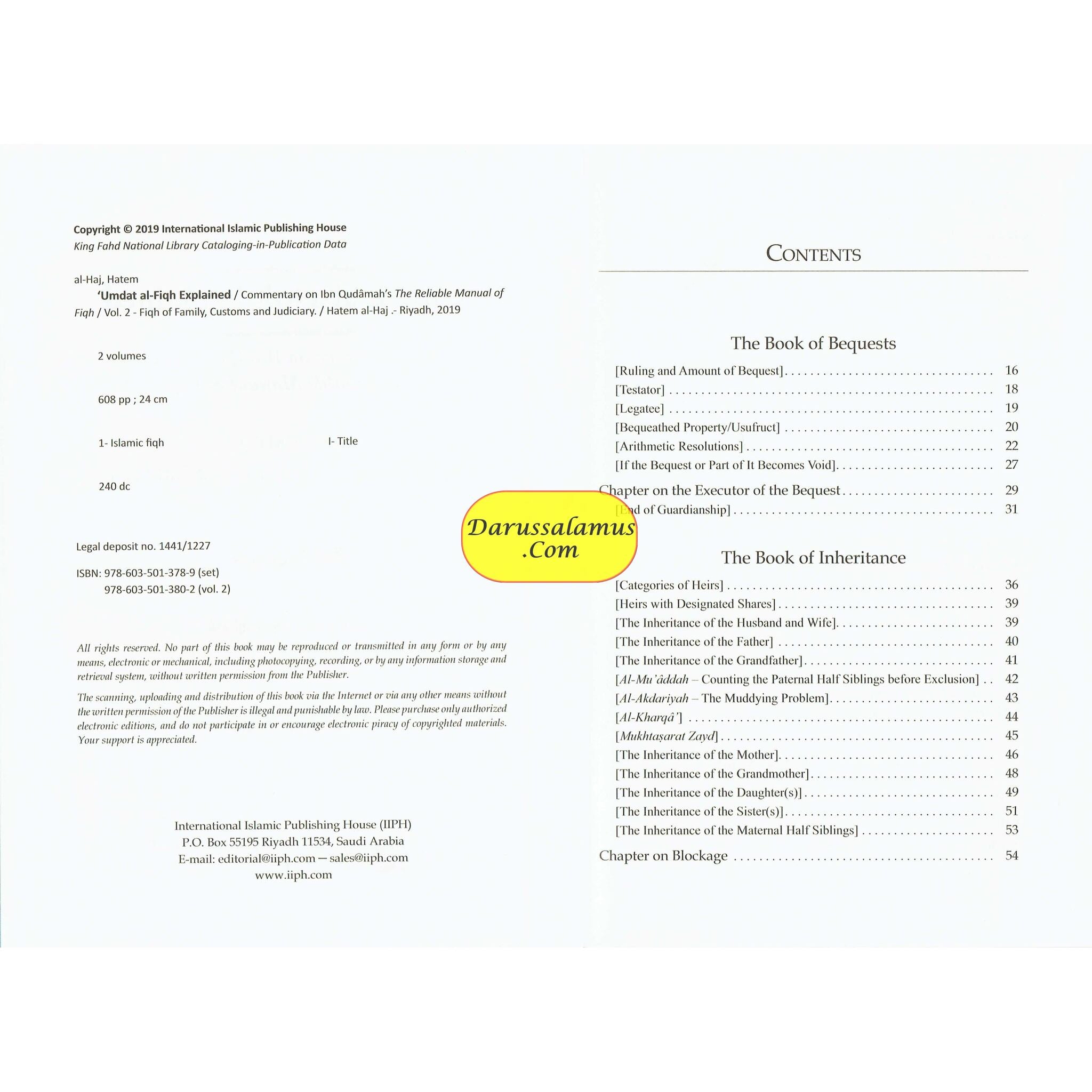Umdat Al-Fiqh Explained : A Commentary on Ibn Qudamah’s The Reliable Manual of Fiqh (2 Vol Set) By Dr. Hatem Al-Haj、mySite、topwebapps