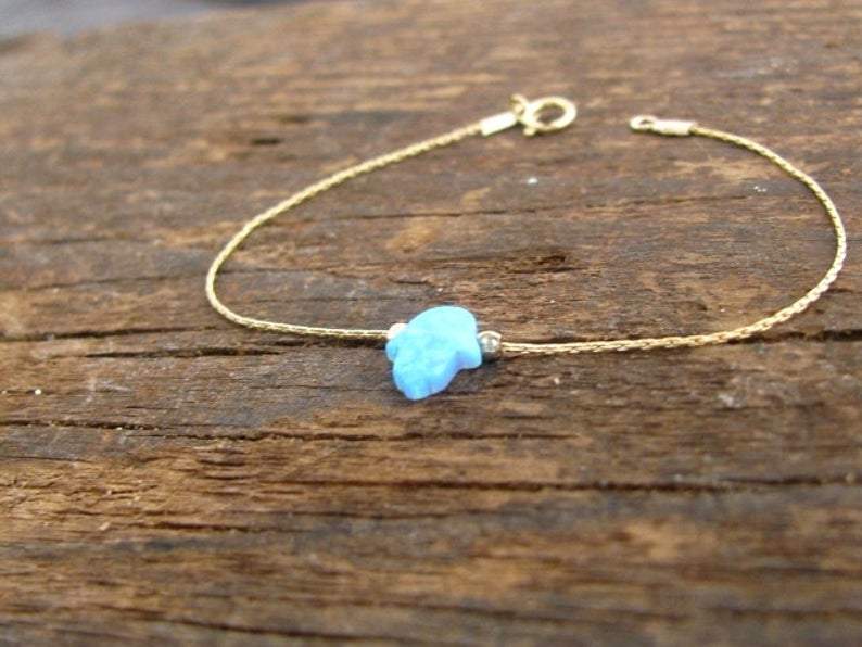 Blue Opal Hamsa Bracelet - Silver or Gold、mySite、topwebapps