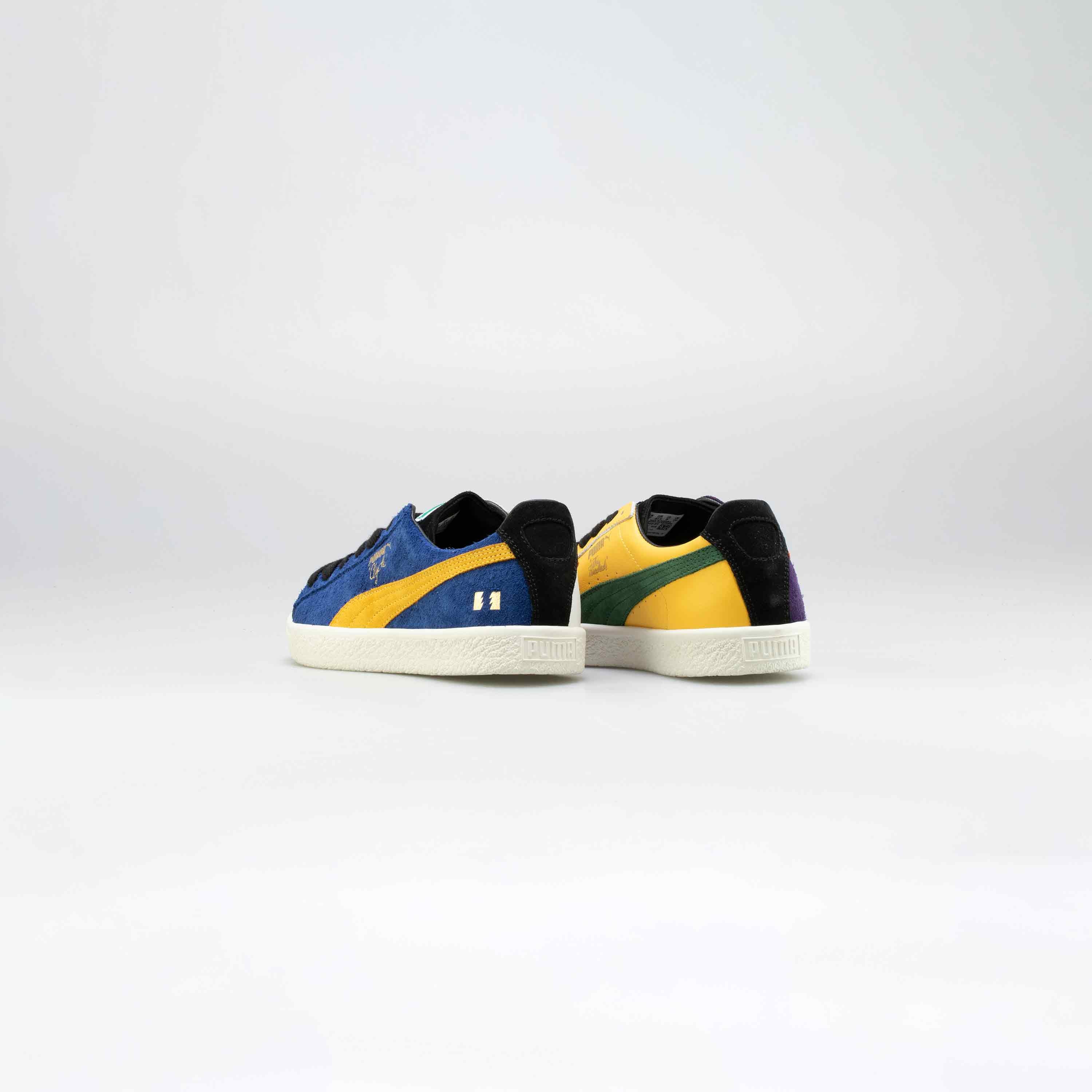 Clyde X the Hundreds Mens Lifestyle Shoe - Blue/Yellow、mySite、dreamappss