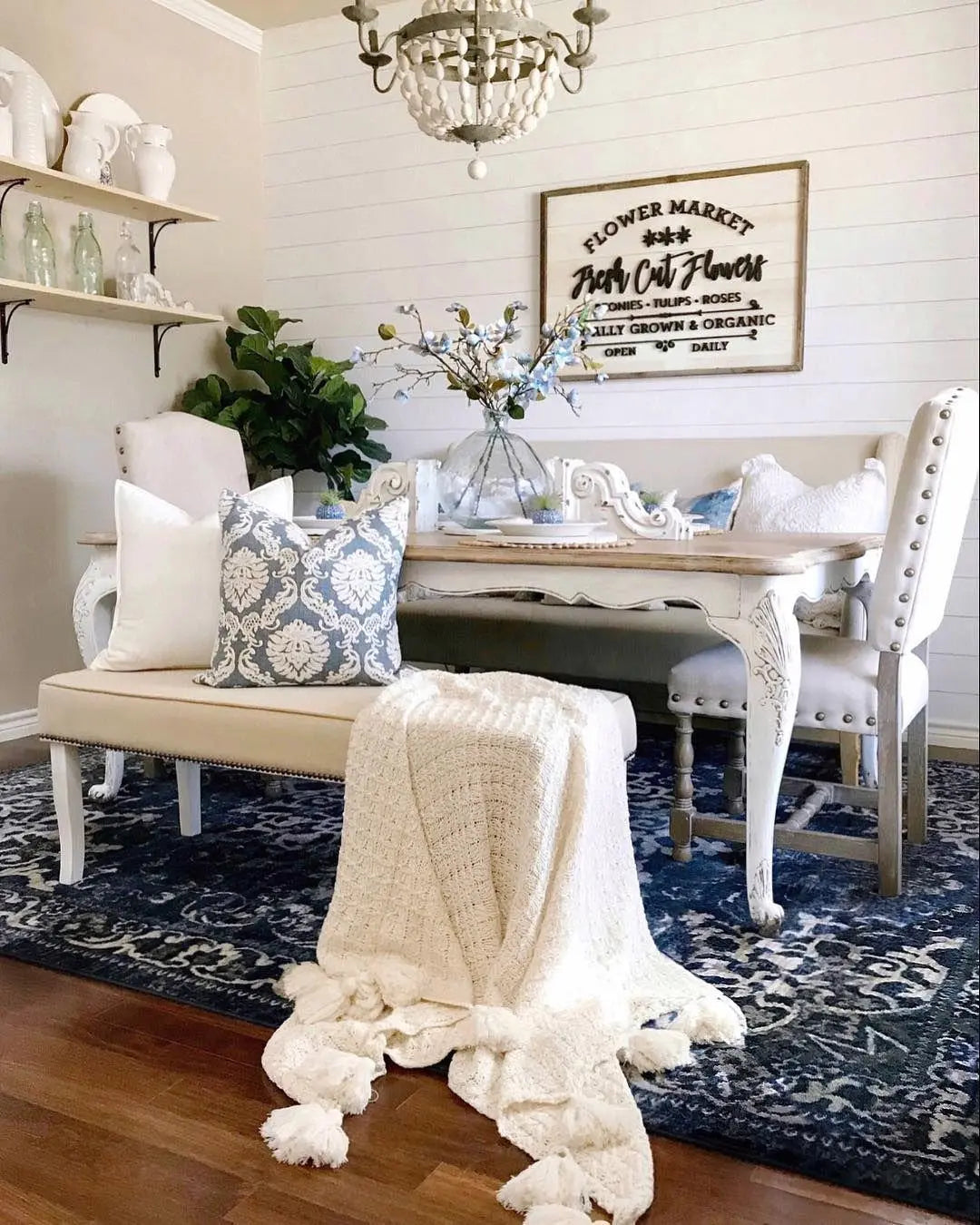 Sultana Blue Vintage Floral 5'3 x 7'3 Rug、mySite、gigharbornorthrealestate