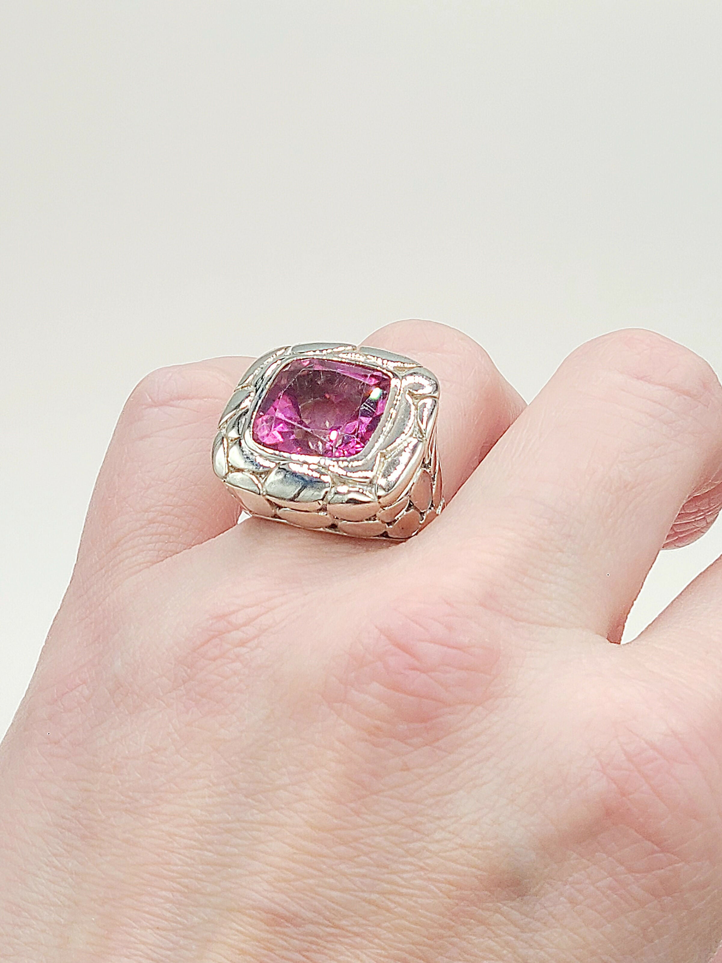 John Hardy Pebble Ring Large Pink Topaz、mySite、hinf8tx79