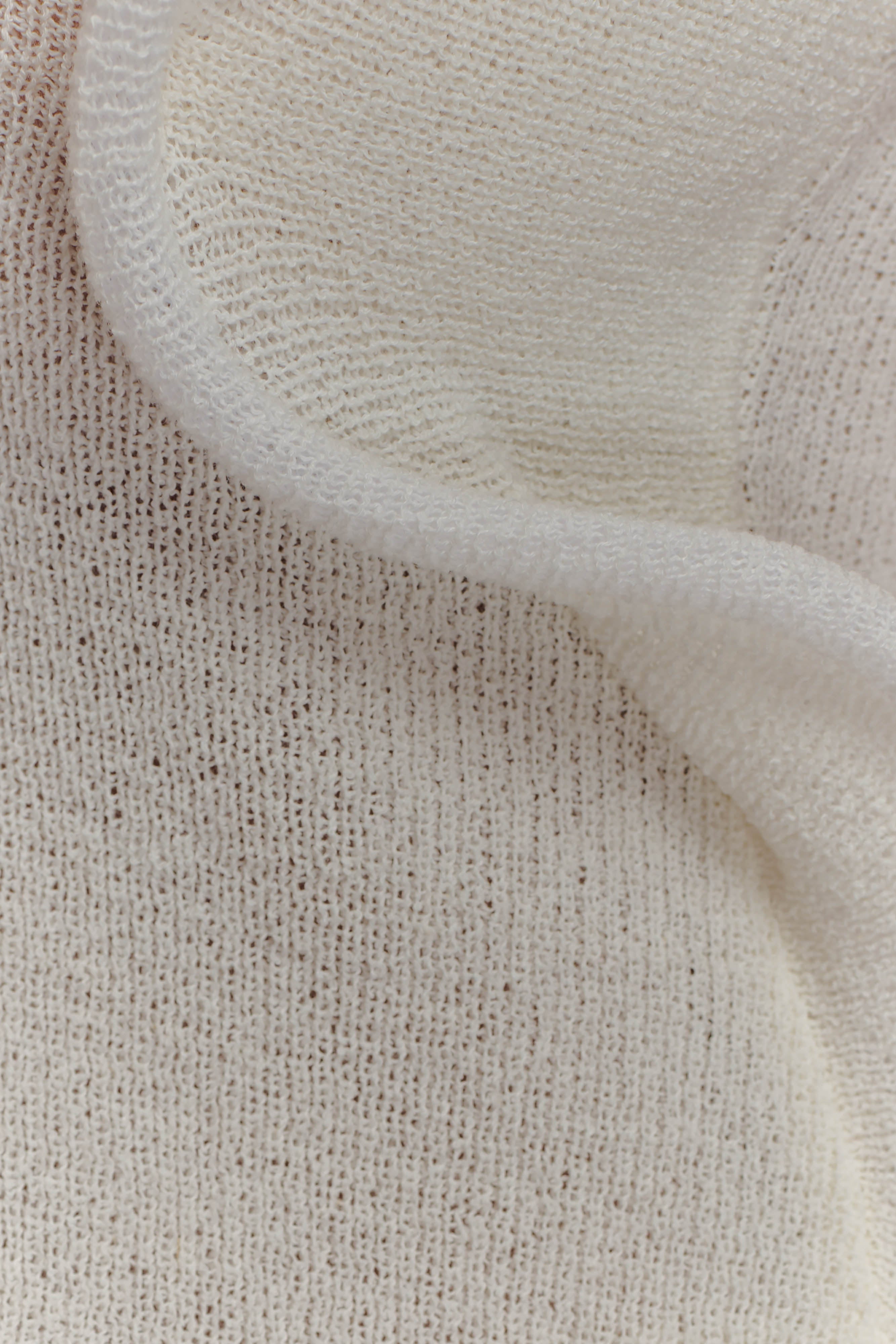 Haisley Off Shoulder Knit Top - Ivory、mySite、solidvoid