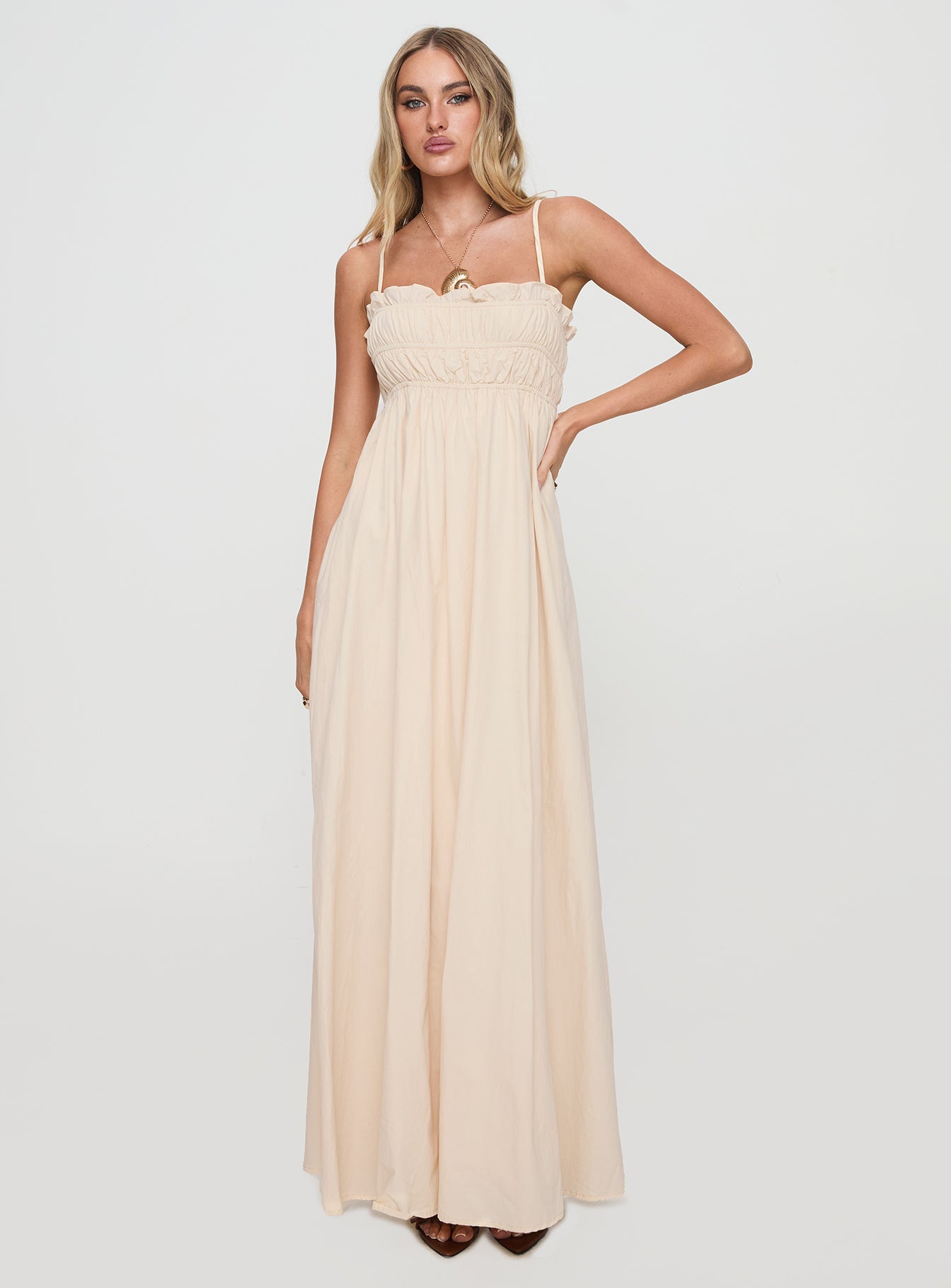 Love All Around Maxi Dress Cream、mySite、solidvoid
