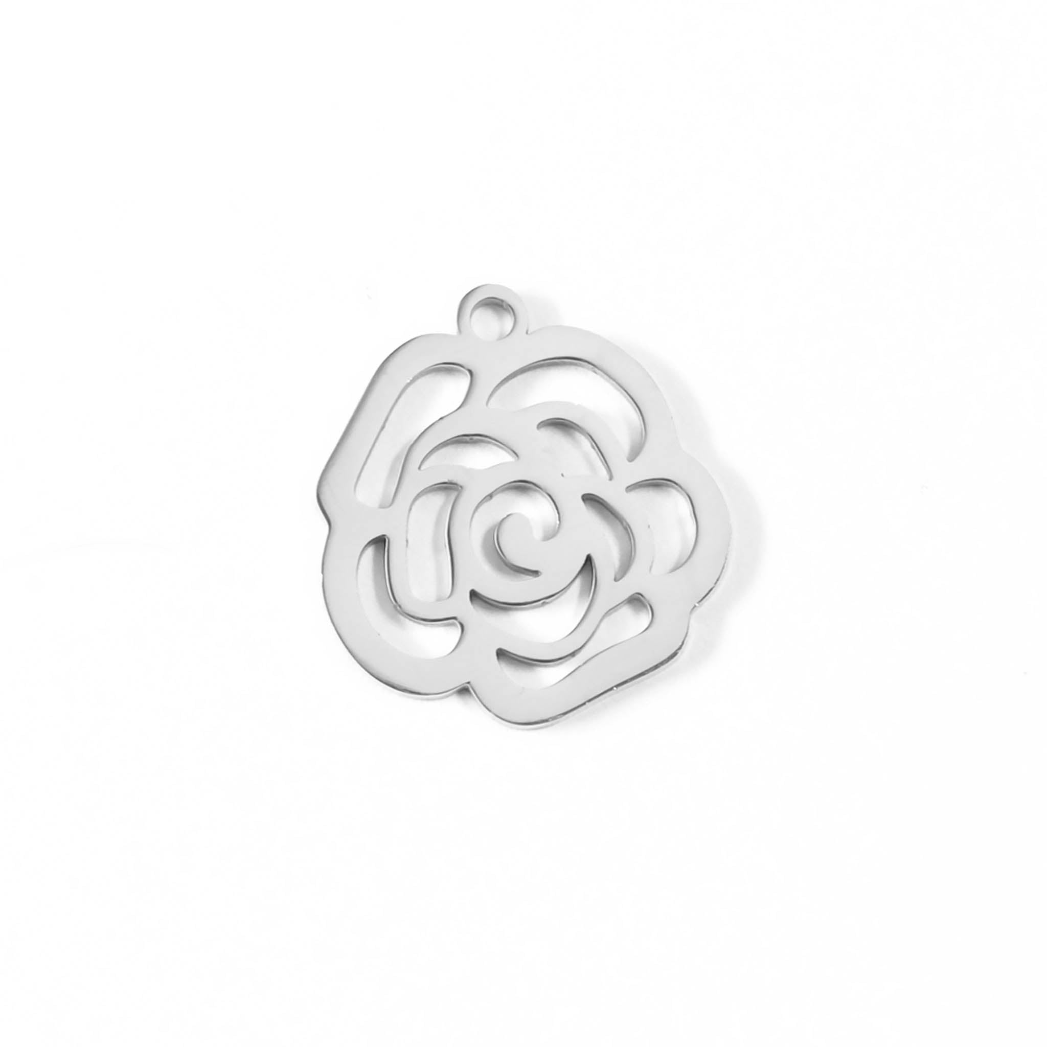 18K Gold PVD Stainless Steel Rose Charm / PDL0026、mySite、dreamappss