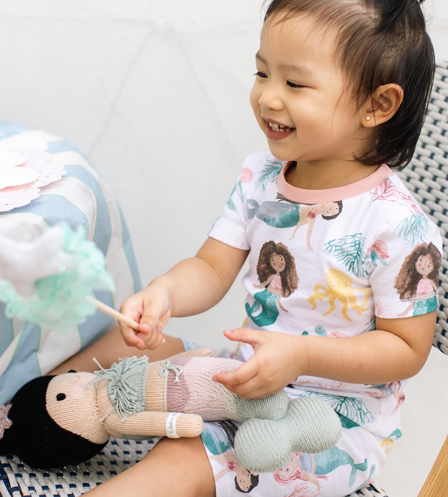 Magical Mermaids Organic Cotton Two-Piece Pajamas、mySite、g9winljtr