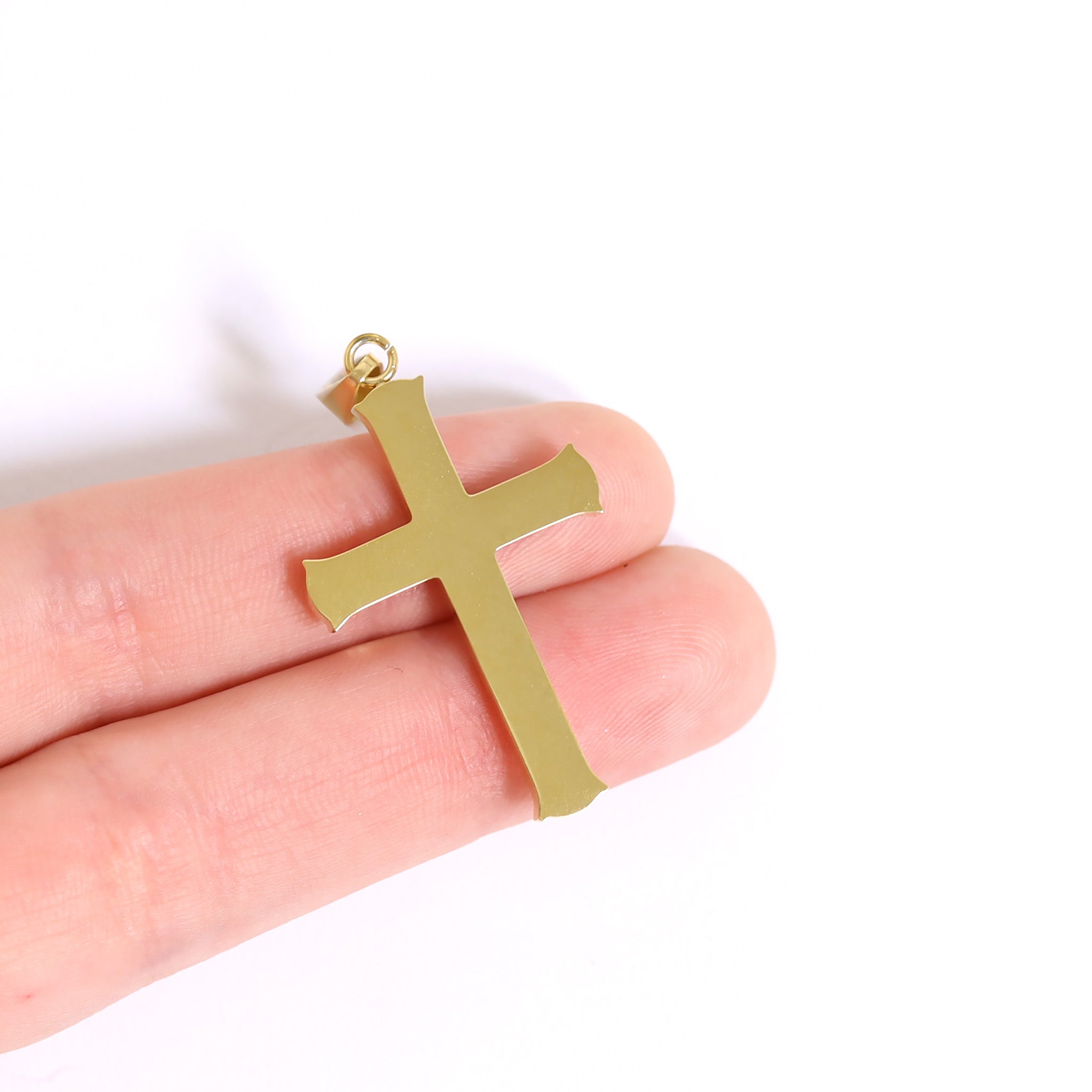 18K Gold PVD Stainless Steel Cross Pendant / PDL0125、mySite、dreamappss
