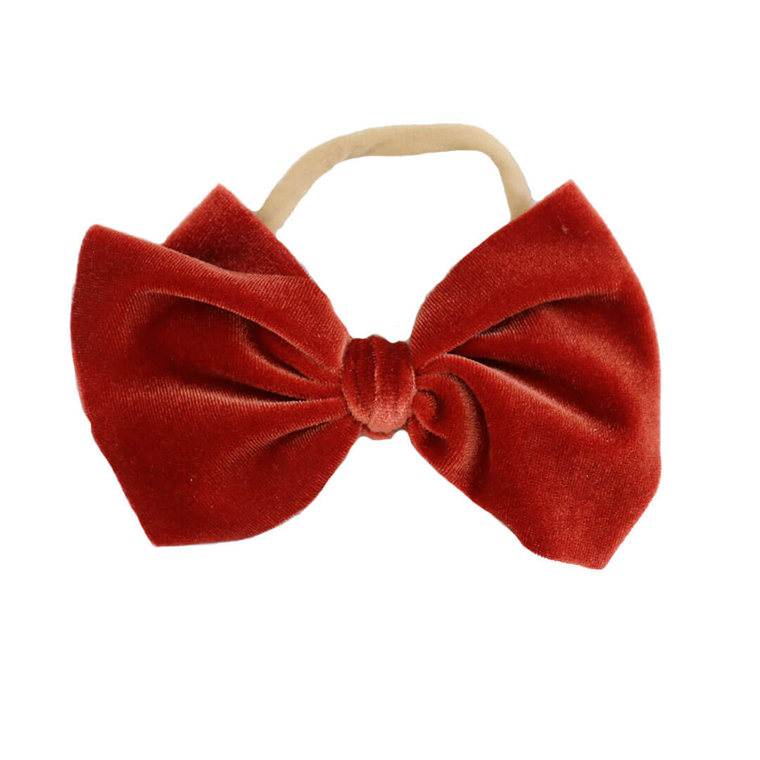  Velvet Bow Headband - Cinnamon、mySite、layawaytickets