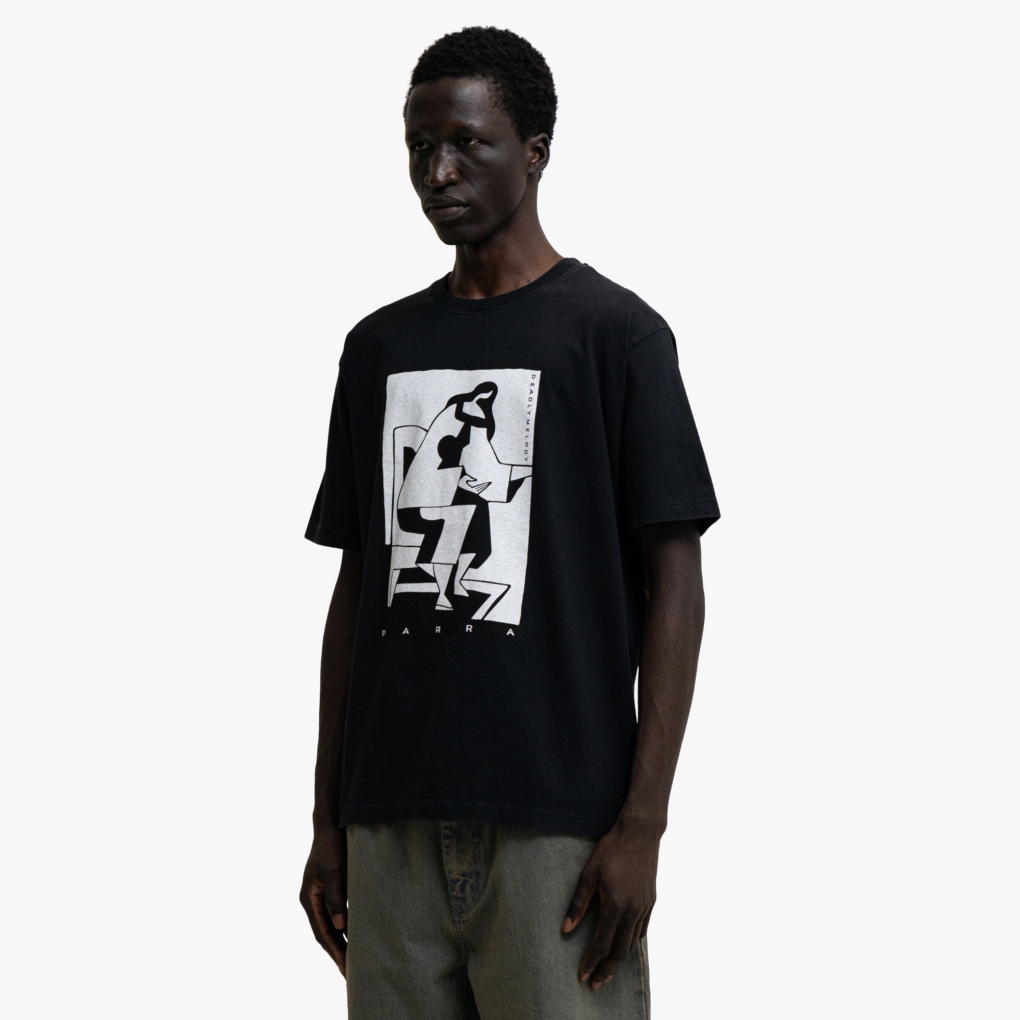  by Parra The Confession T-Shirt Black、mySite、merchandisen