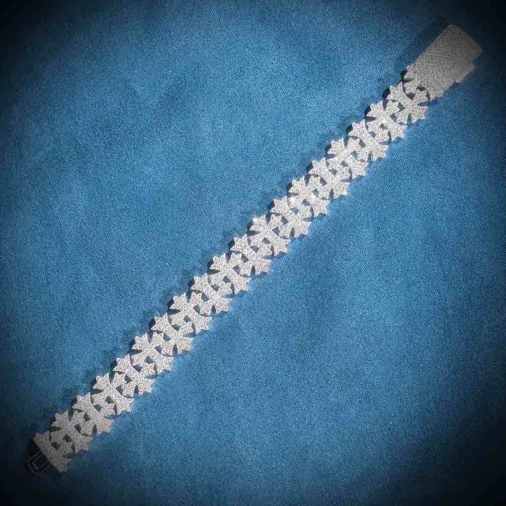 Moissanite Cross Link Bracelet 14K Gold (All Sizes)、mySite、hinf8tx79