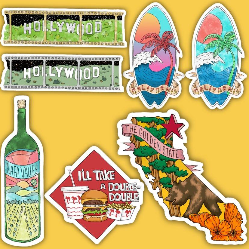  California Sticker 7 Pack、mySite、elrpsem3k