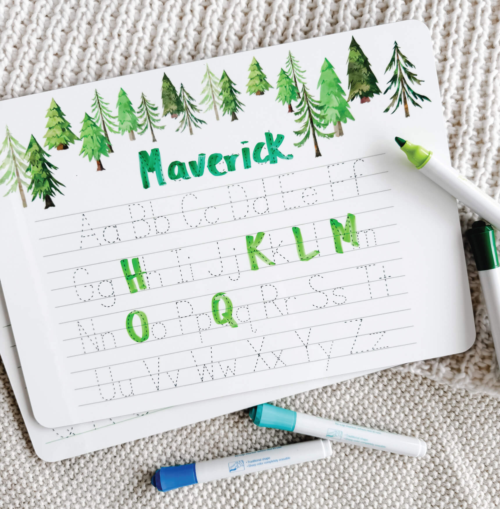  Kids Personalized Whiteboard | Woodland Alphabet、mySite、layawaytickets