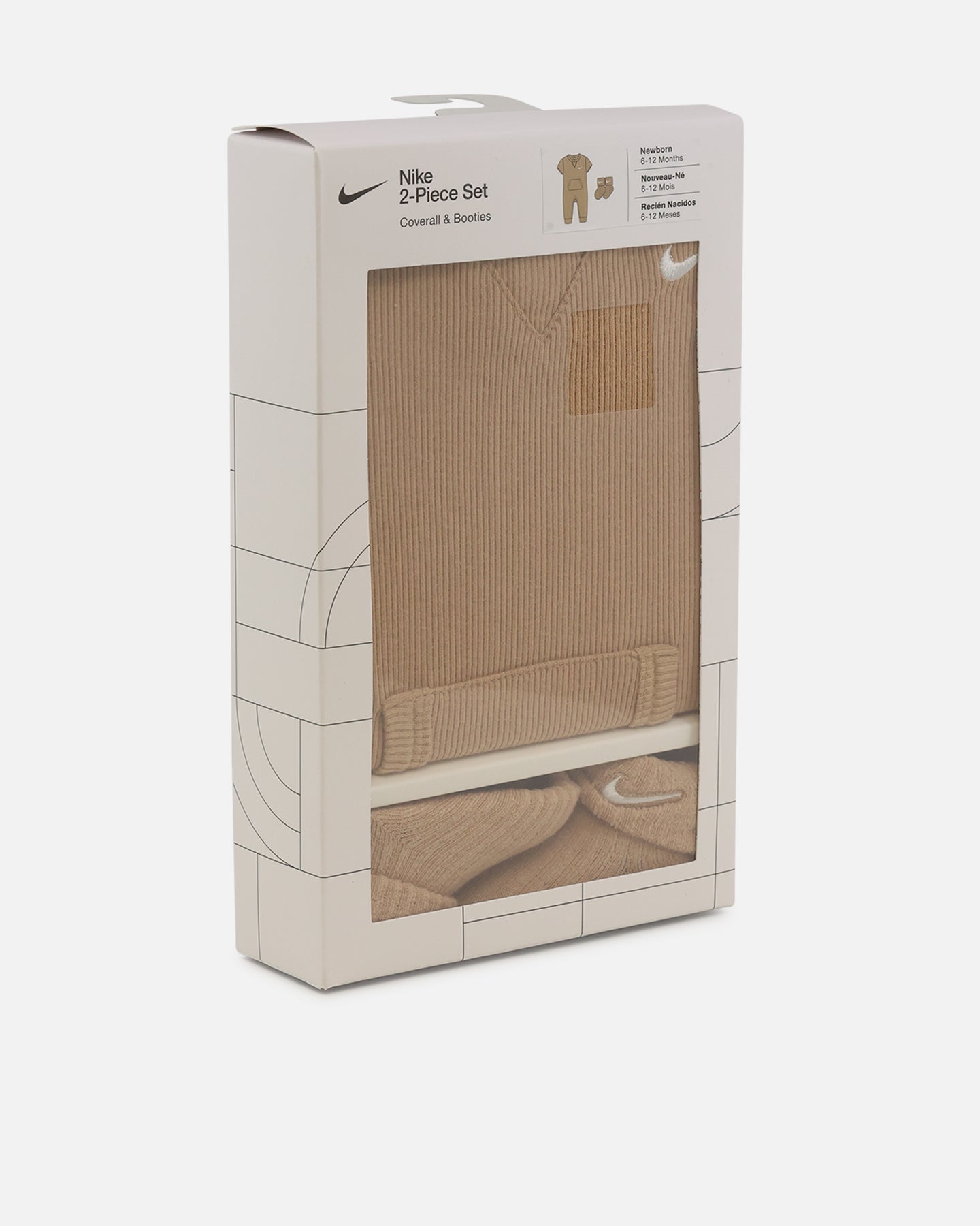 Nike Infants' Rib Knit Romper and Socks Set Brown、mySite、zt4zffjzw