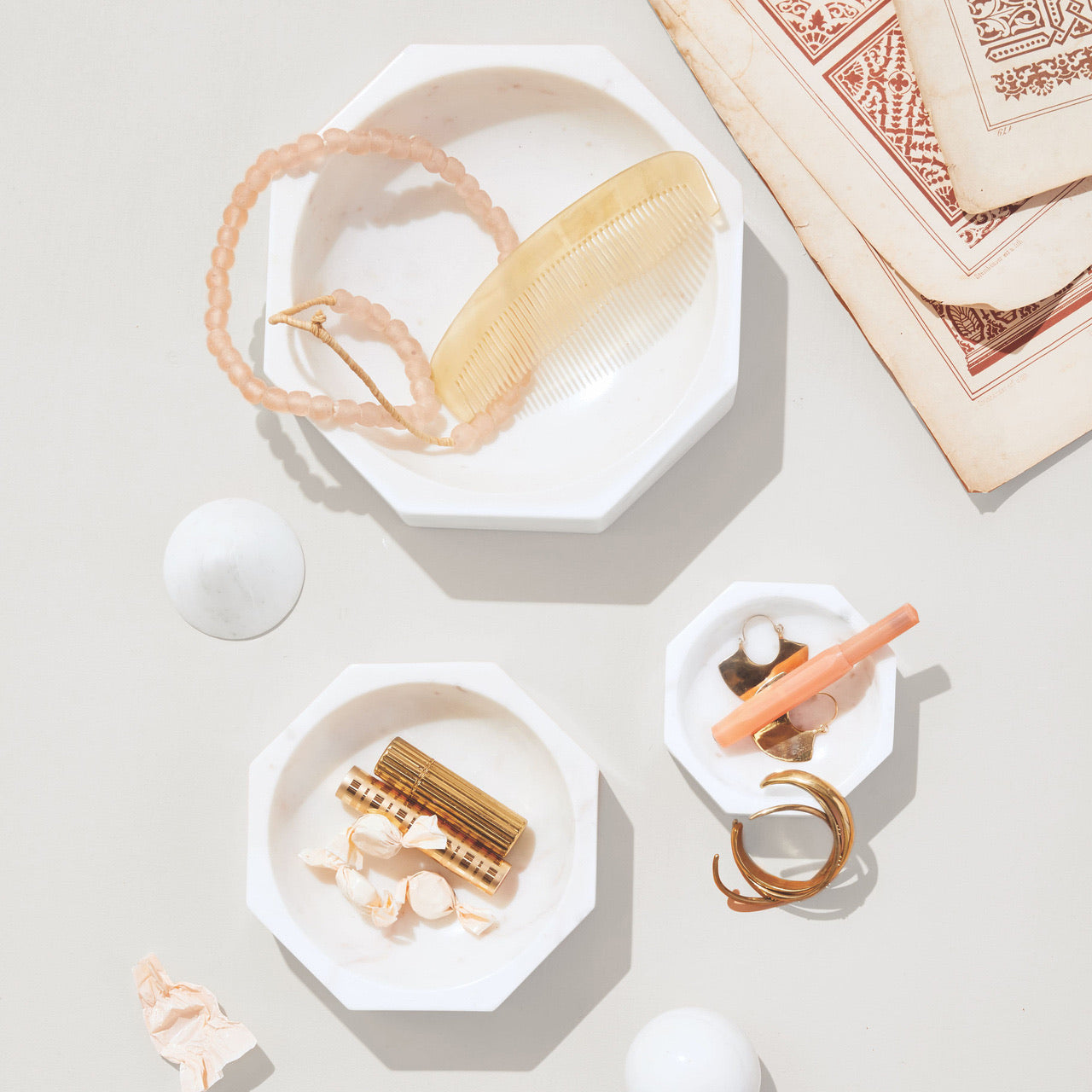  Marble Octagonal Modernistic Bowl、mySite、elrpsem3k