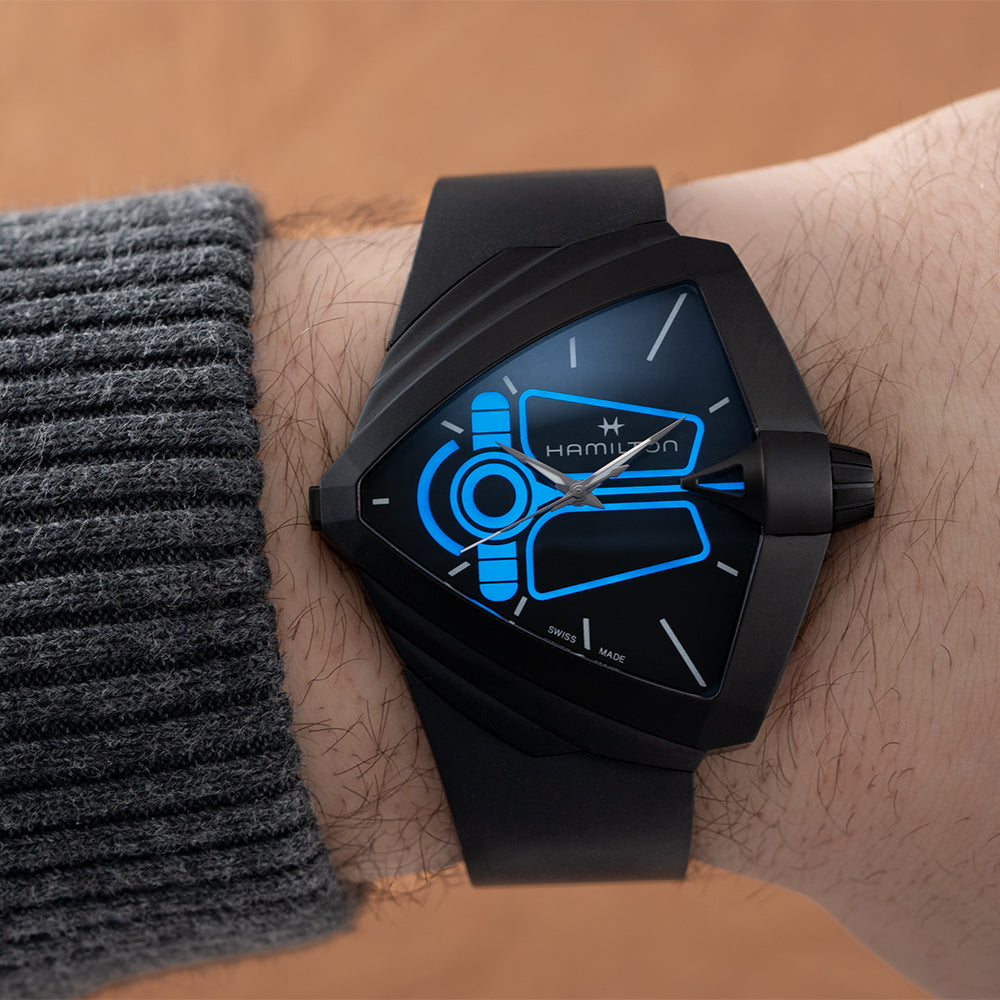 Ventura XXL Bright Dune Limited Edition Quartz Black PVD 52mm x 48mm - Black on Rubber Strap、mySite、botmansion