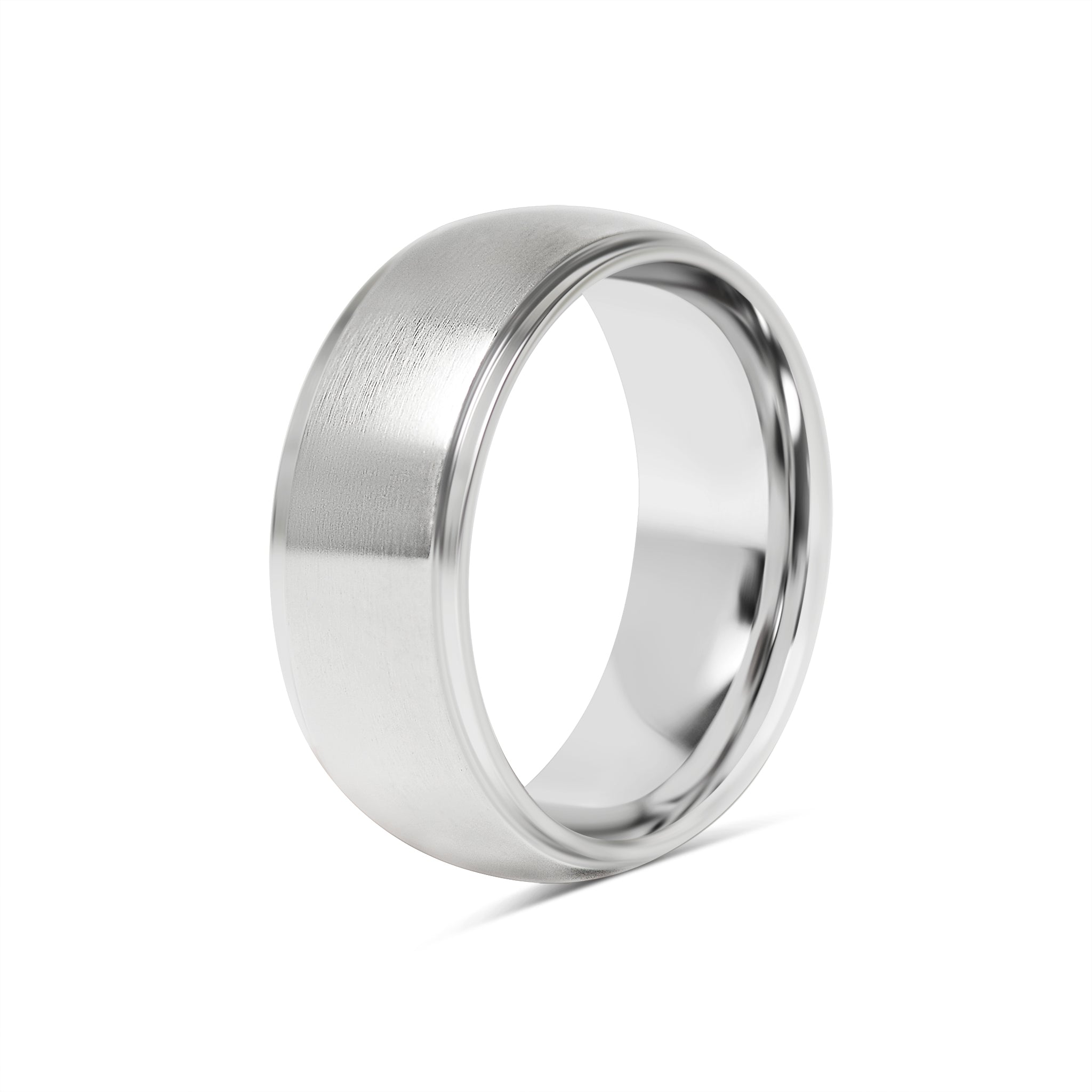Stainless Steel Blank Ring Wide Brushed Center Polished Edge / CFR0001、mySite、dreamappss