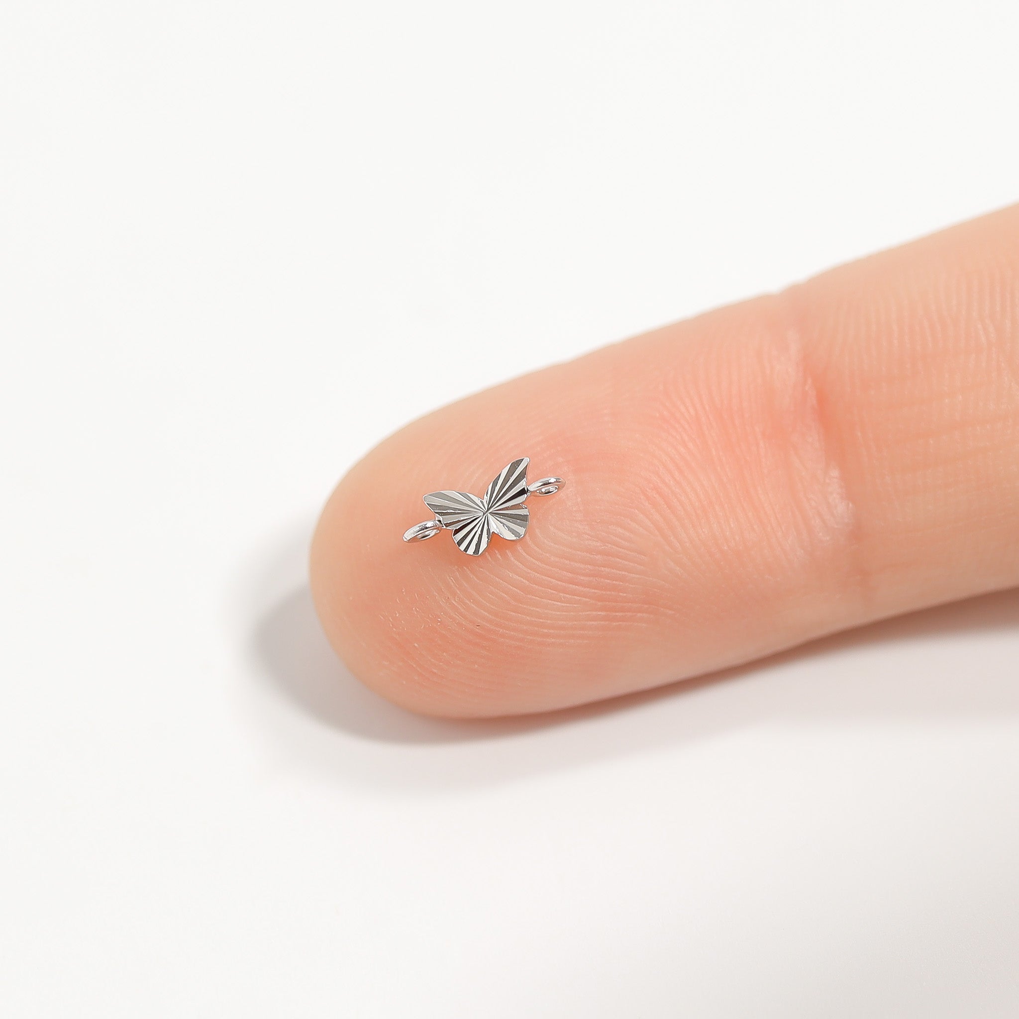 .925 Sterling Silver Sunburst Butterfly Charm Connector / PMJ1018、mySite、dreamappss