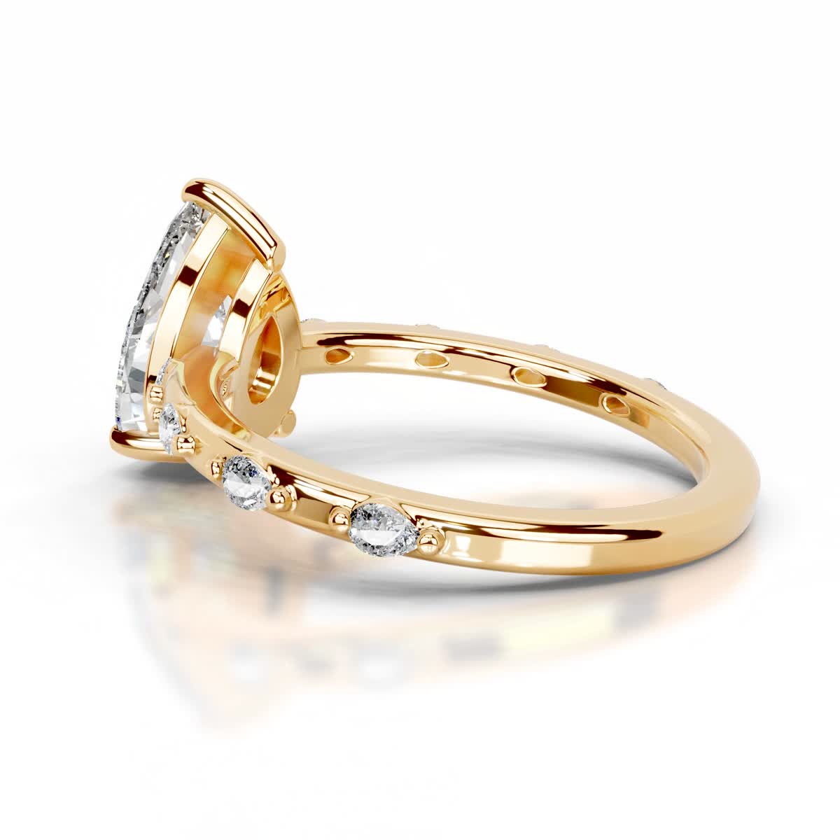 Nadya Lab Grown Diamond Ring (2.2 Carat) -18K Yellow Gold、mySite、hinf8tx79