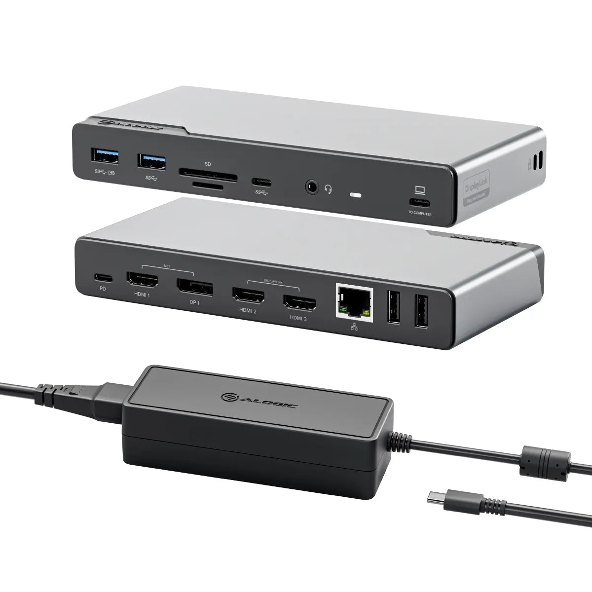 DV4 Universal Quad Display Docking Station with 100W Power Delivery - Power Adapter Included、mySite、fannypackpong