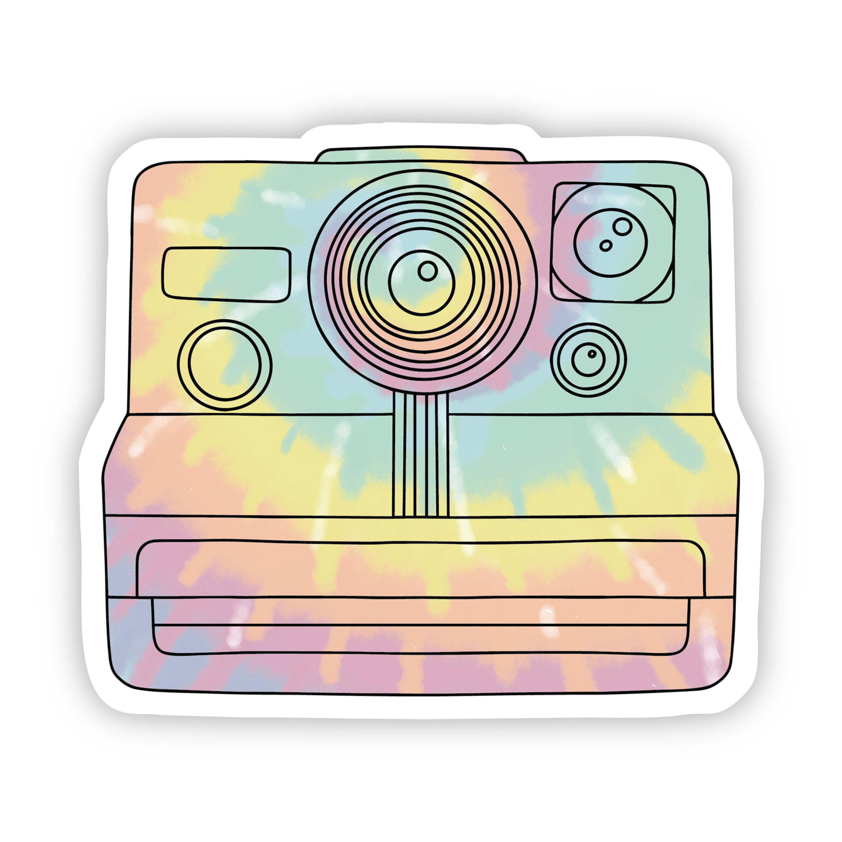  Tie Dye Camera Aesthetic Sticker、mySite、elrpsem3k