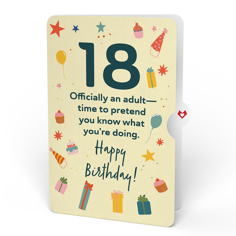 Whimsical 18th Birthday Cake Slice Pop-Up Card and Sentiment Set、mySite、solidvoid