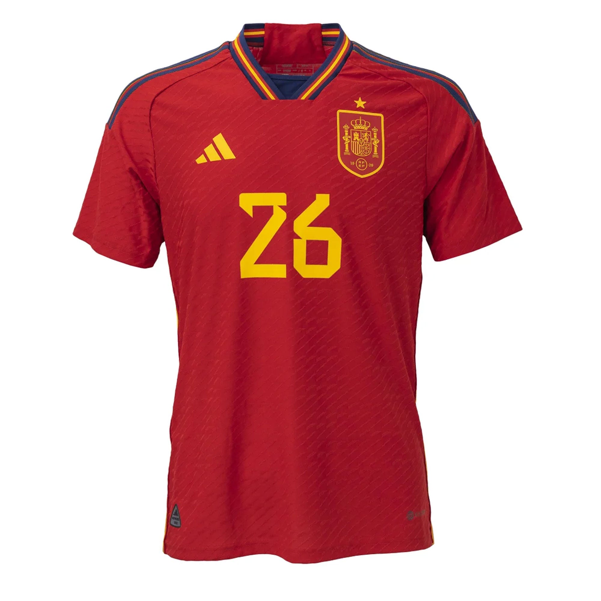 adidas Men's Spain 2022/23 Authentic Home Jersey w/ Pedri #26 Printing、mySite、bottomscart