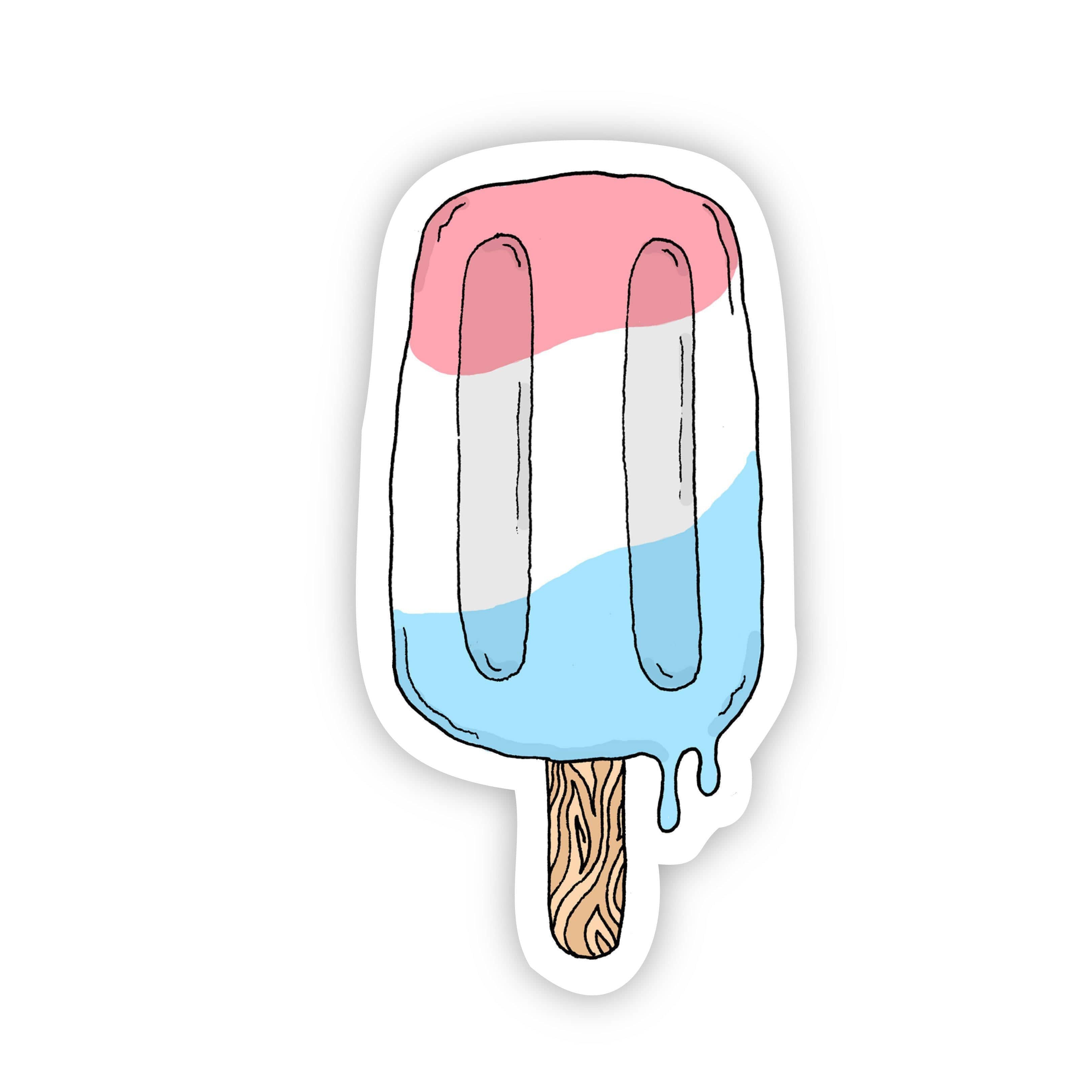  Red White and Blue Popsicle Sticker (Summer Vibes)、mySite、elrpsem3k