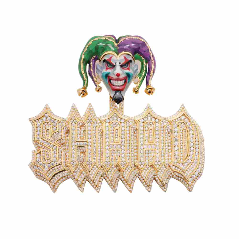 Custom Moissanite SHAAD Pendant 14K Yellow Gold、mySite、hinf8tx79