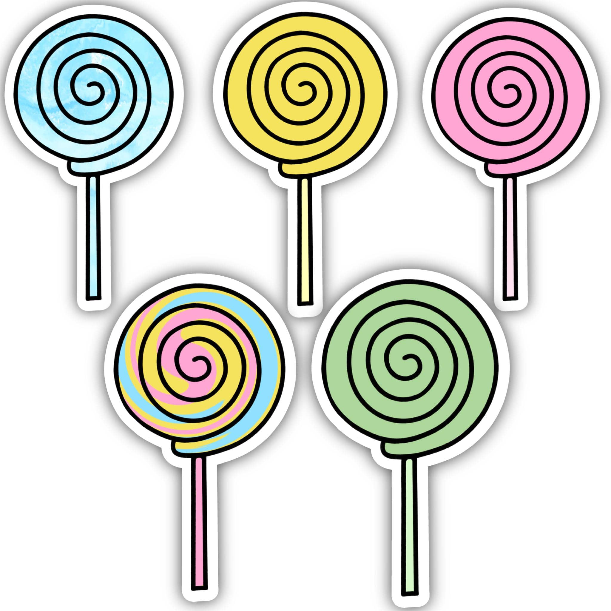  Spiral Sucker Aesthetic Sticker 5 Pack、mySite、elrpsem3k