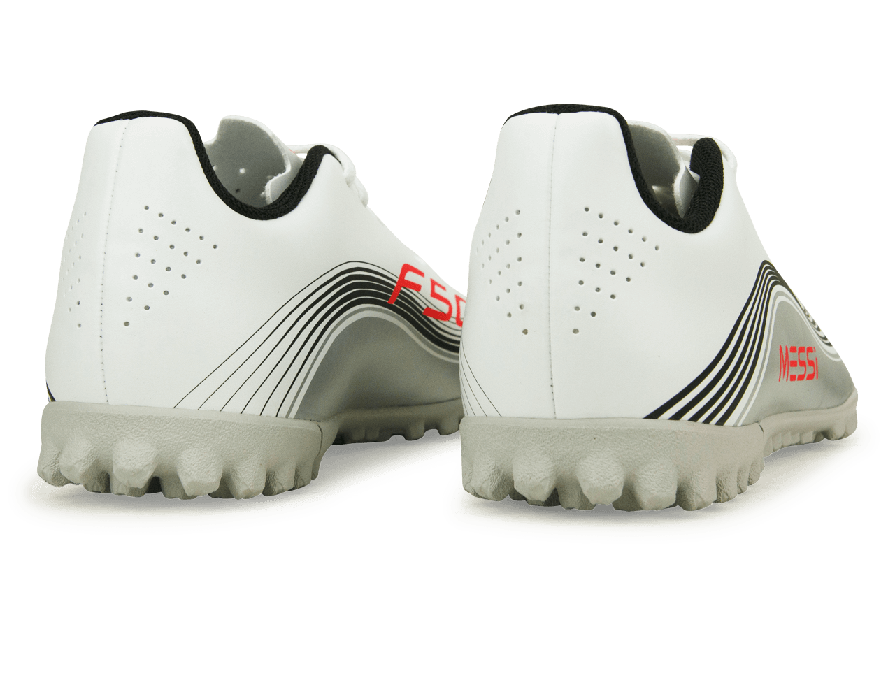 adidas Kids F50 Club Messi TF White/Red/Silver、mySite、noshort