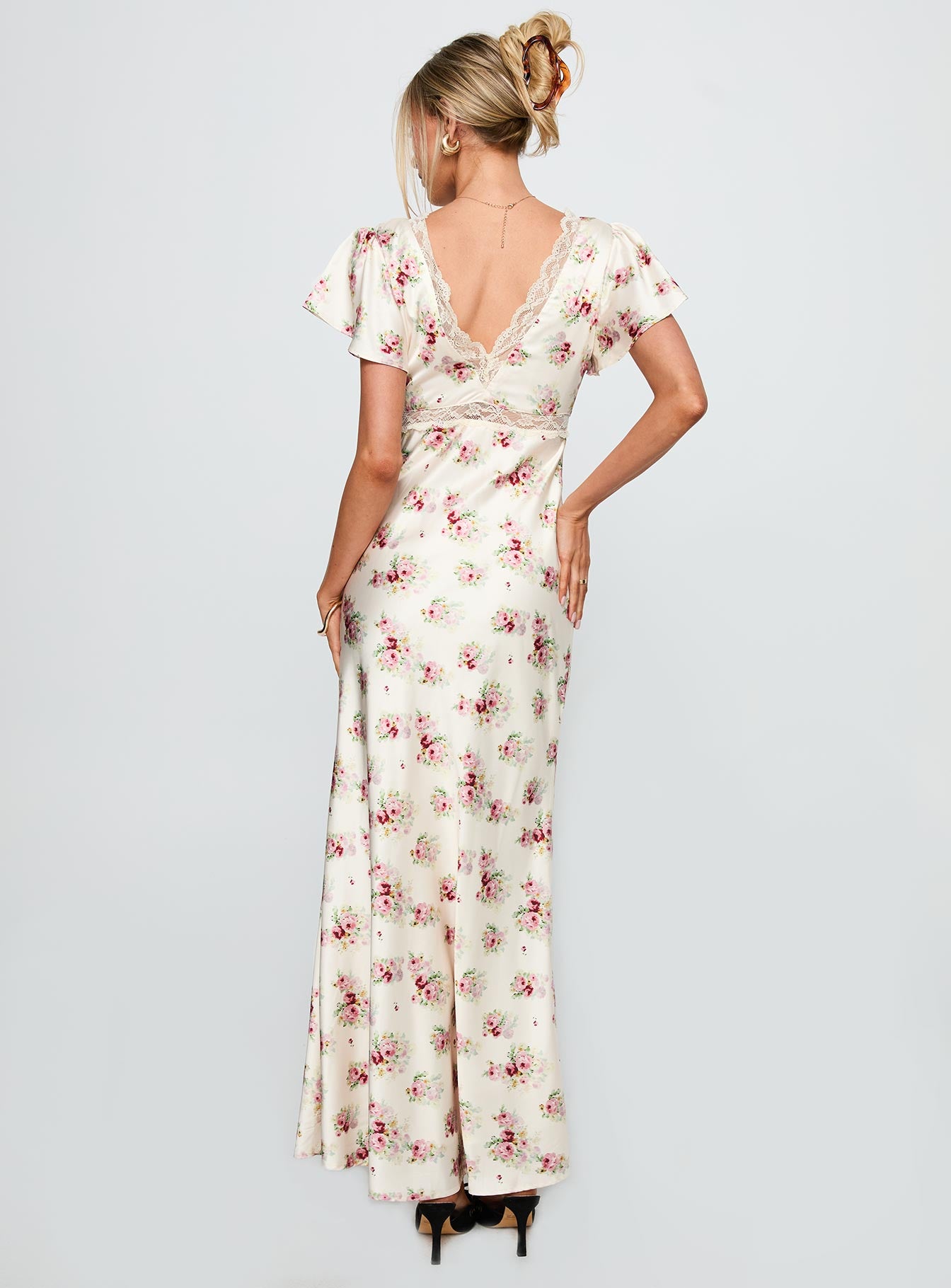 Miraselle Maxi Dress Cream Floral、mySite、solidvoid