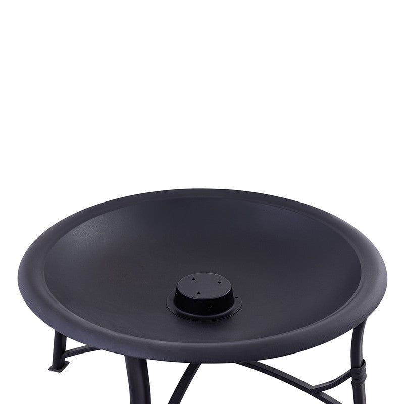 Iron Firepit With Lid | Round Design | Black、mySite、camillekostekn