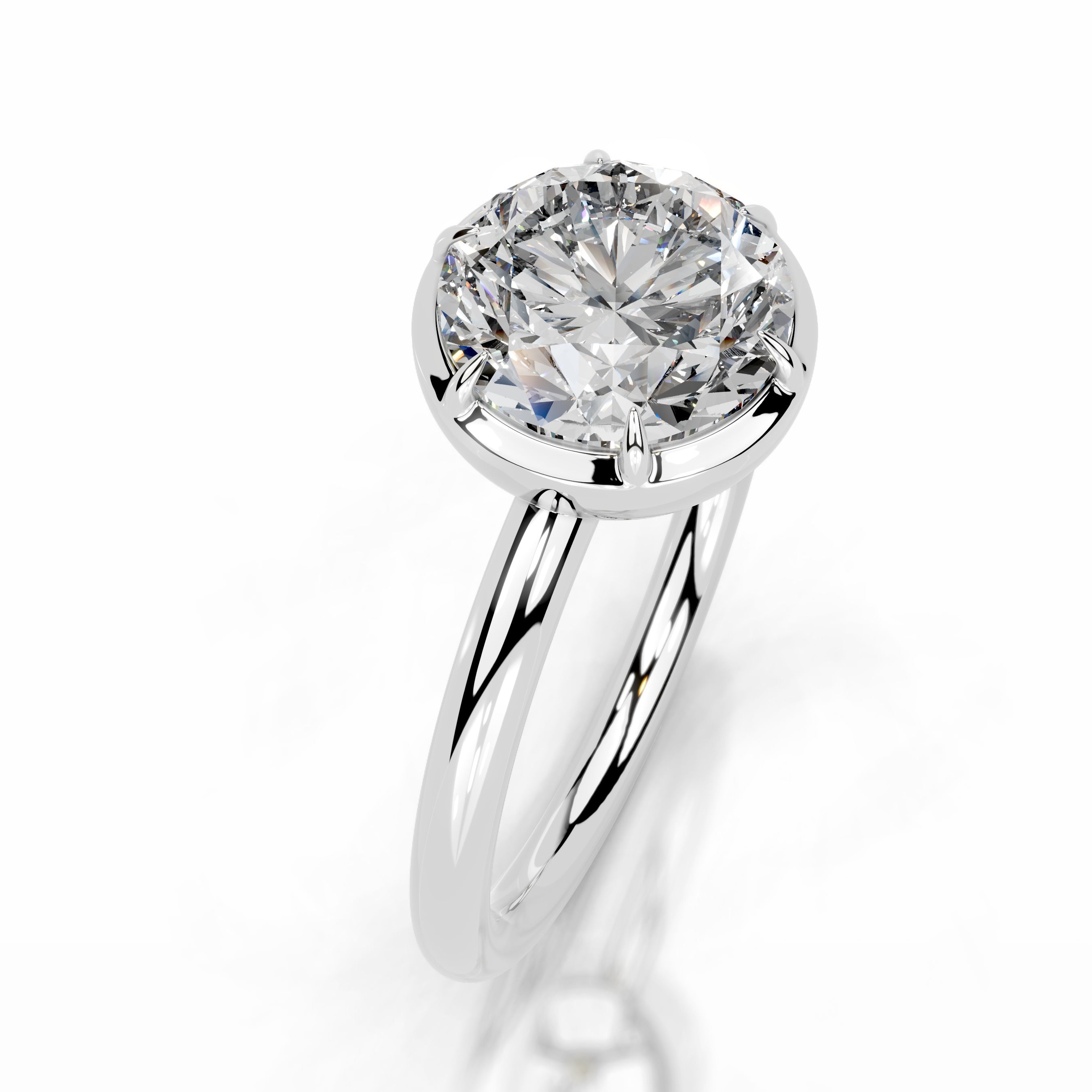 Narcisa Round Diamond Engagement Ring - 14K White Gold、mySite、hinf8tx79