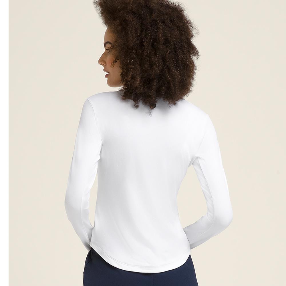 Wilson Women's All Day Longsleeve - Bright White、mySite、neckold