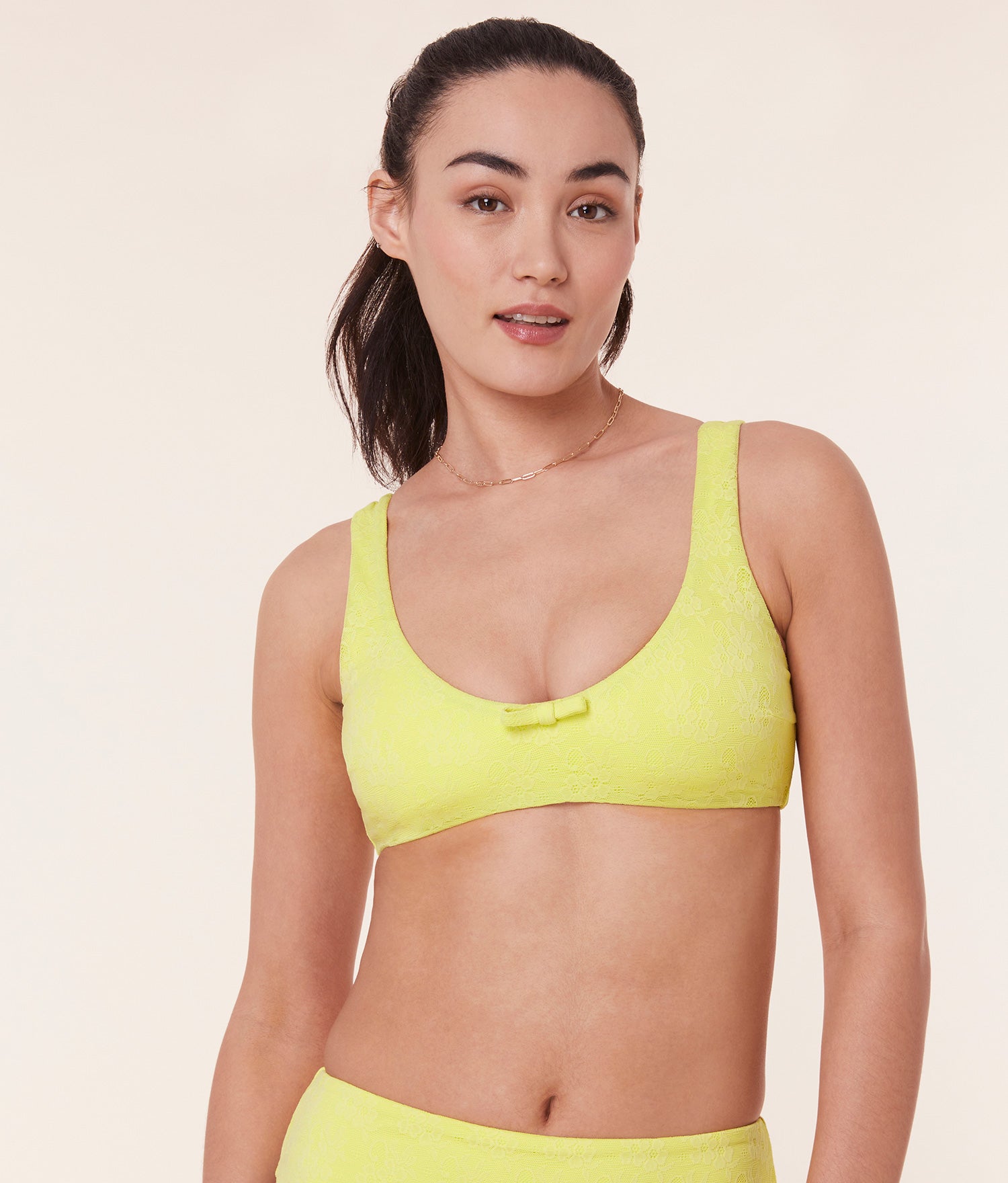  The Delray Bikini Top - Floral Lace - Limeade、mySite、ashleygrahame