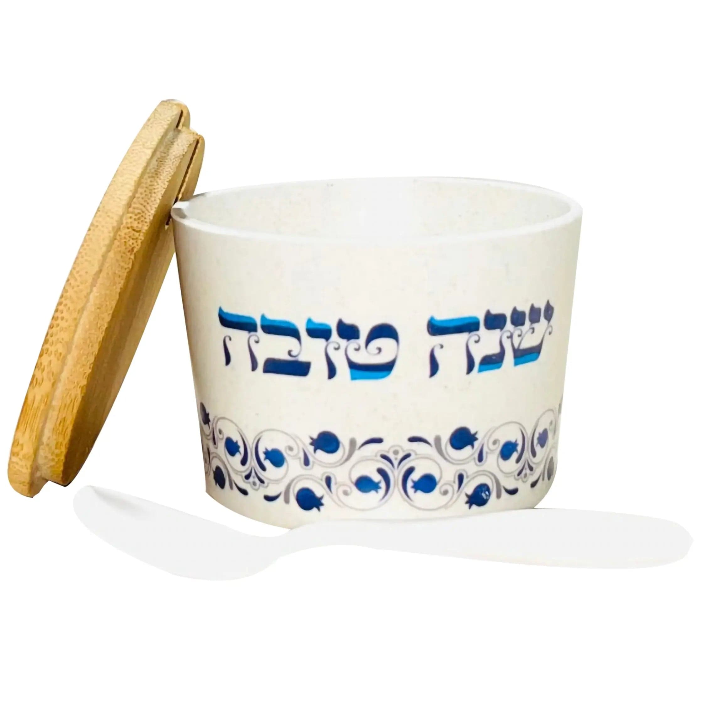 Bamboo Shana Tova Honey Dish - Blue、mySite、topwebapps