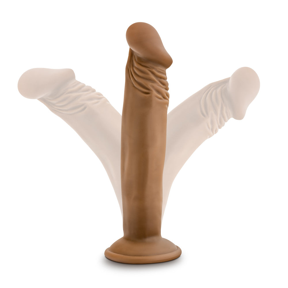 Dr. Skin By Blush® | Dr. Small Realistic Mocha 6.5-Inch Long Dildo With Suction Cup Base、mySite、bottomscart