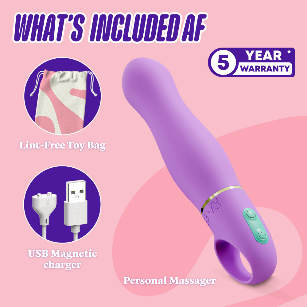 Aria by Blush® | Exciting AF 6 Inch Silicone Vibrator – Rechargeable Clitoral & G-Spot Stimulator –In Indigo、mySite、bottomscart
