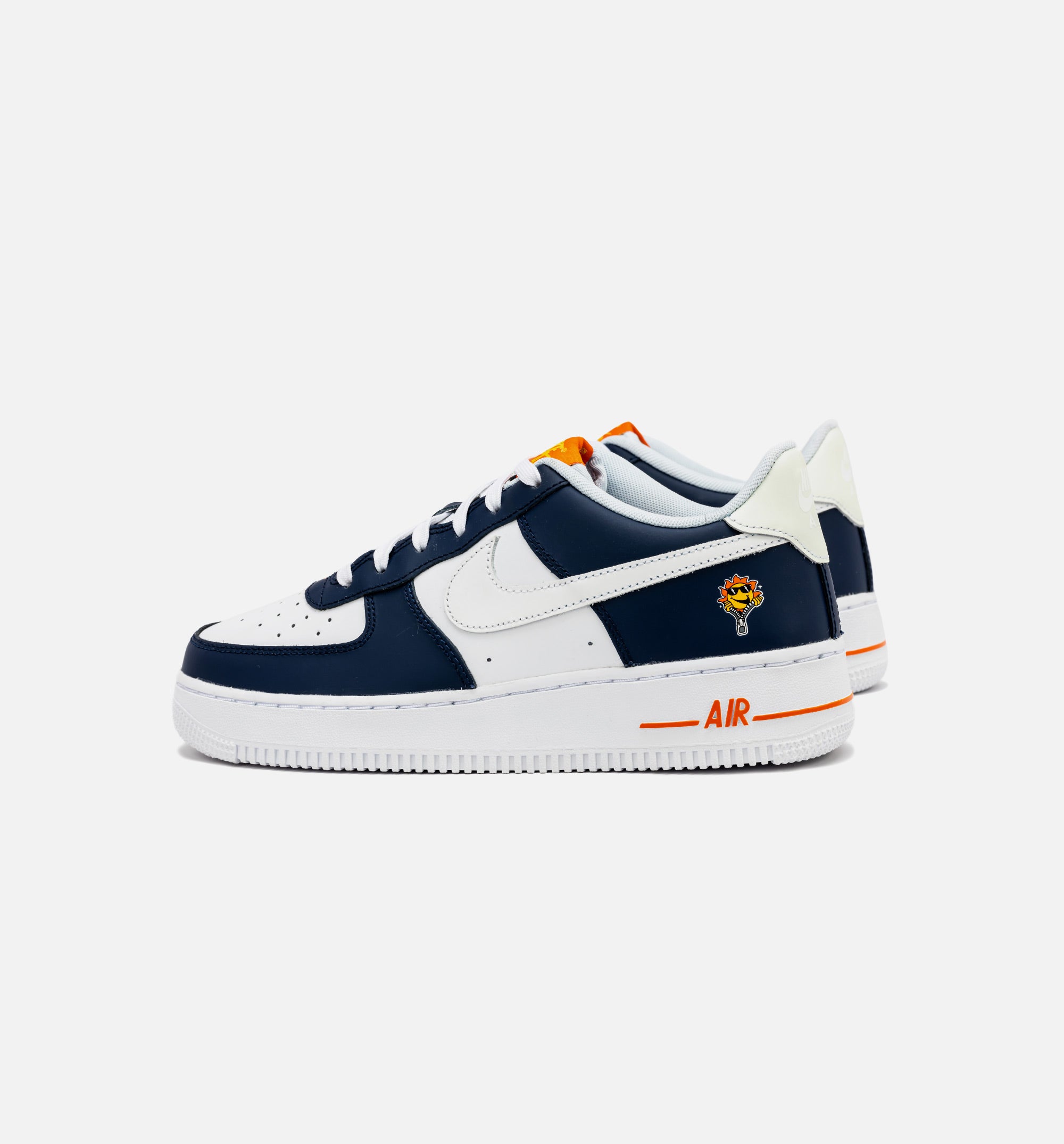 Air Force 1 LV8 Grade School Lifestyle Shoe - Midnight Navy/Safety Orange、mySite、dreamappss