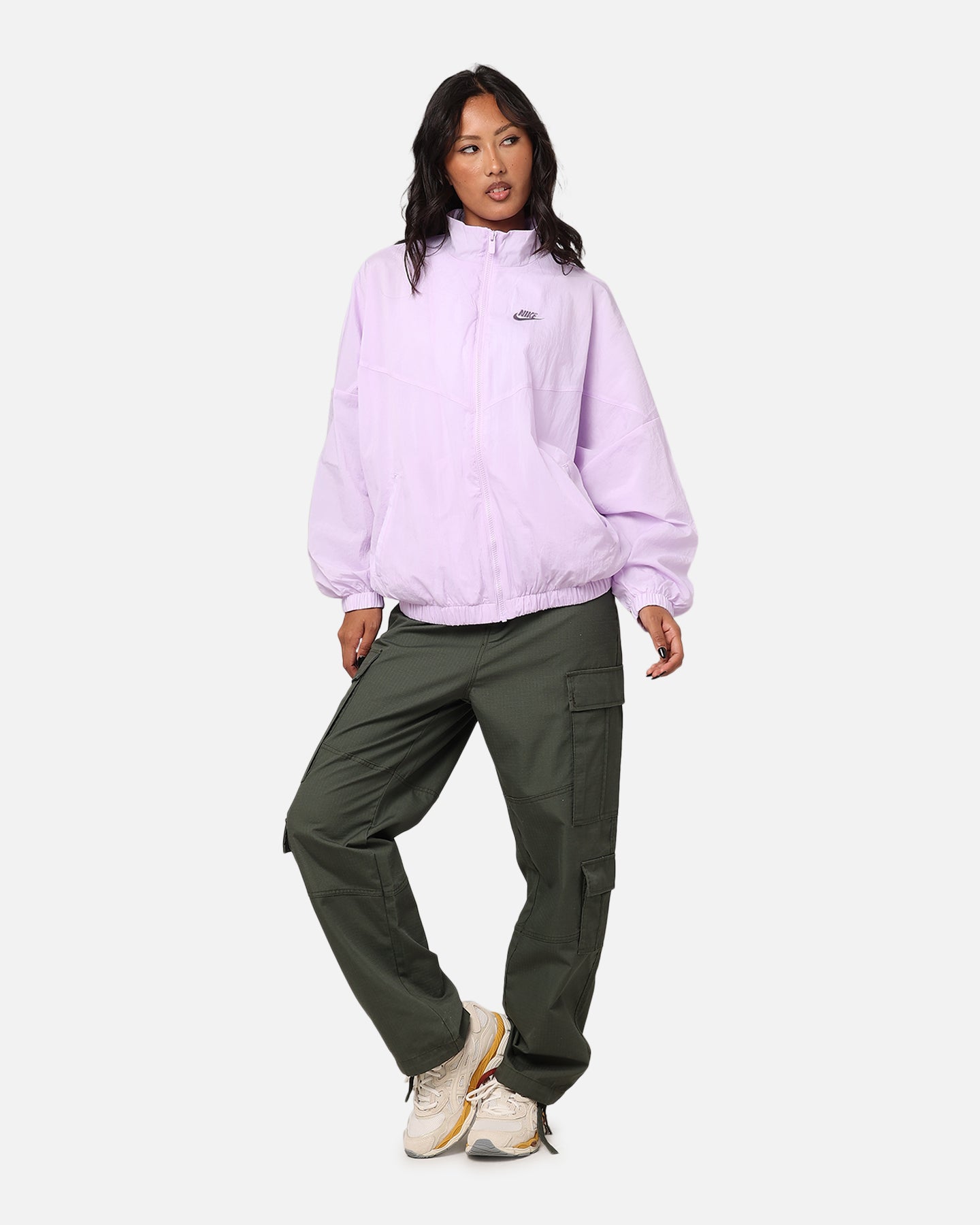 Nike Women's Sportswear Essential Woven Windrunner Jacket Violet Mist/Violet Mist-Daybreak、mySite、zt4zffjzw