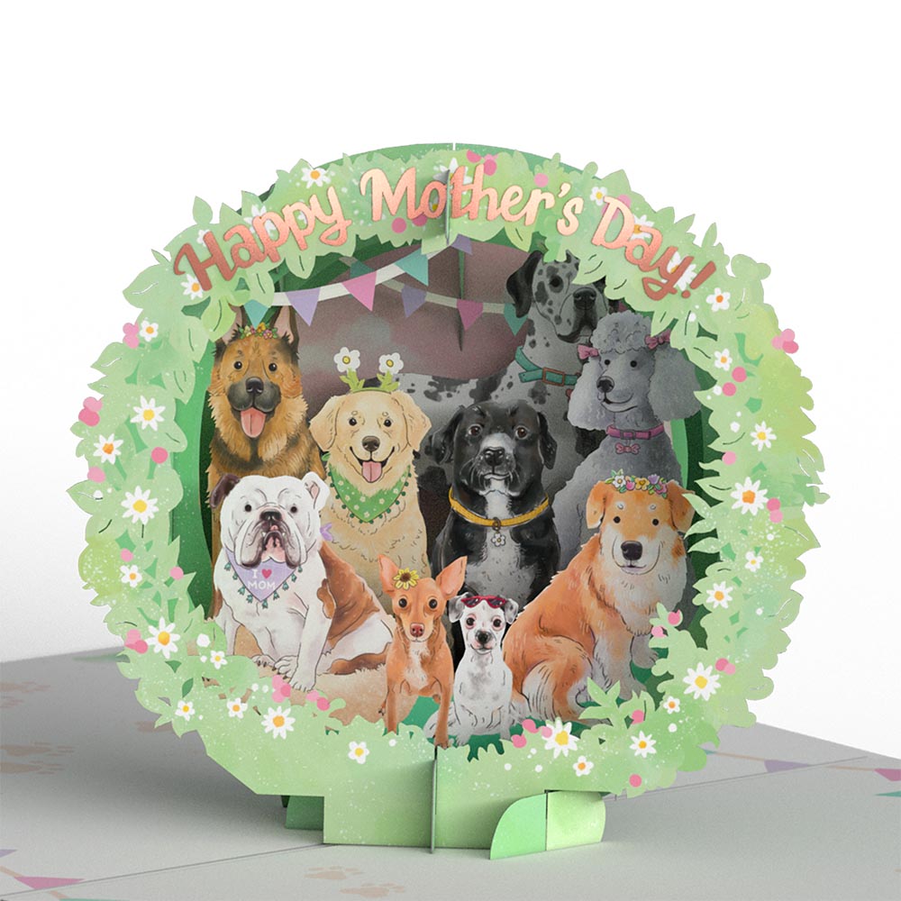 Dog Mom Mother's Day Pop-Up Card、mySite、solidvoid