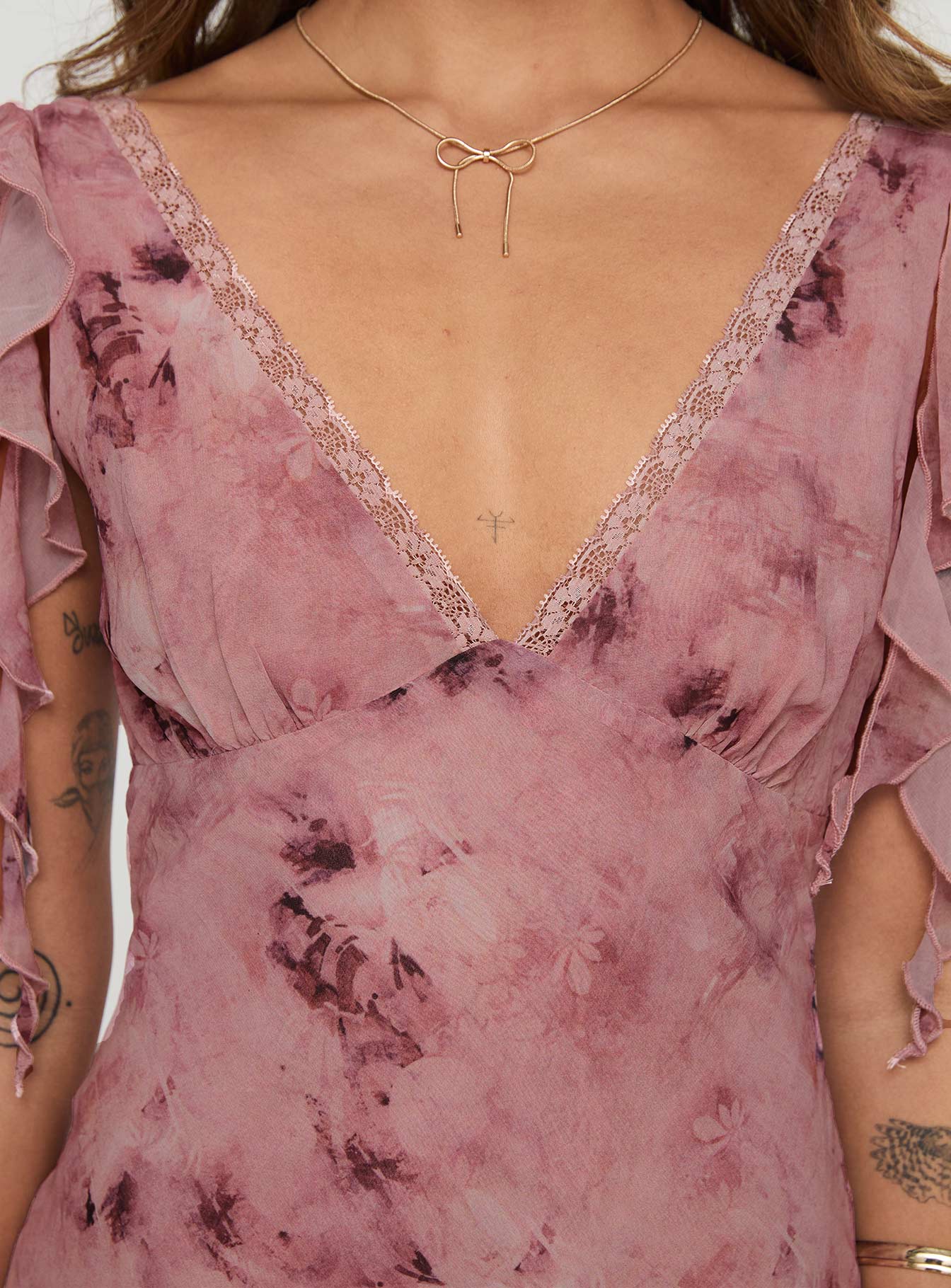 Vestige Midi Dress Pink、mySite、solidvoid