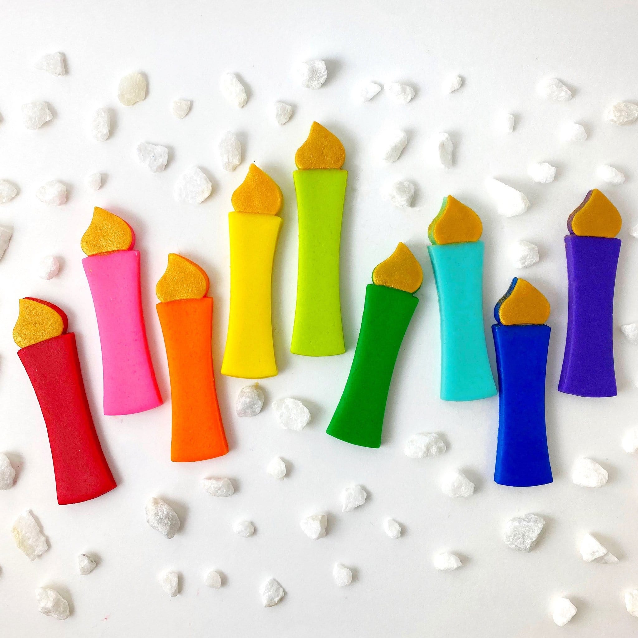 Marzipan Rainbow Hanukkah Candles、mySite、topwebapps