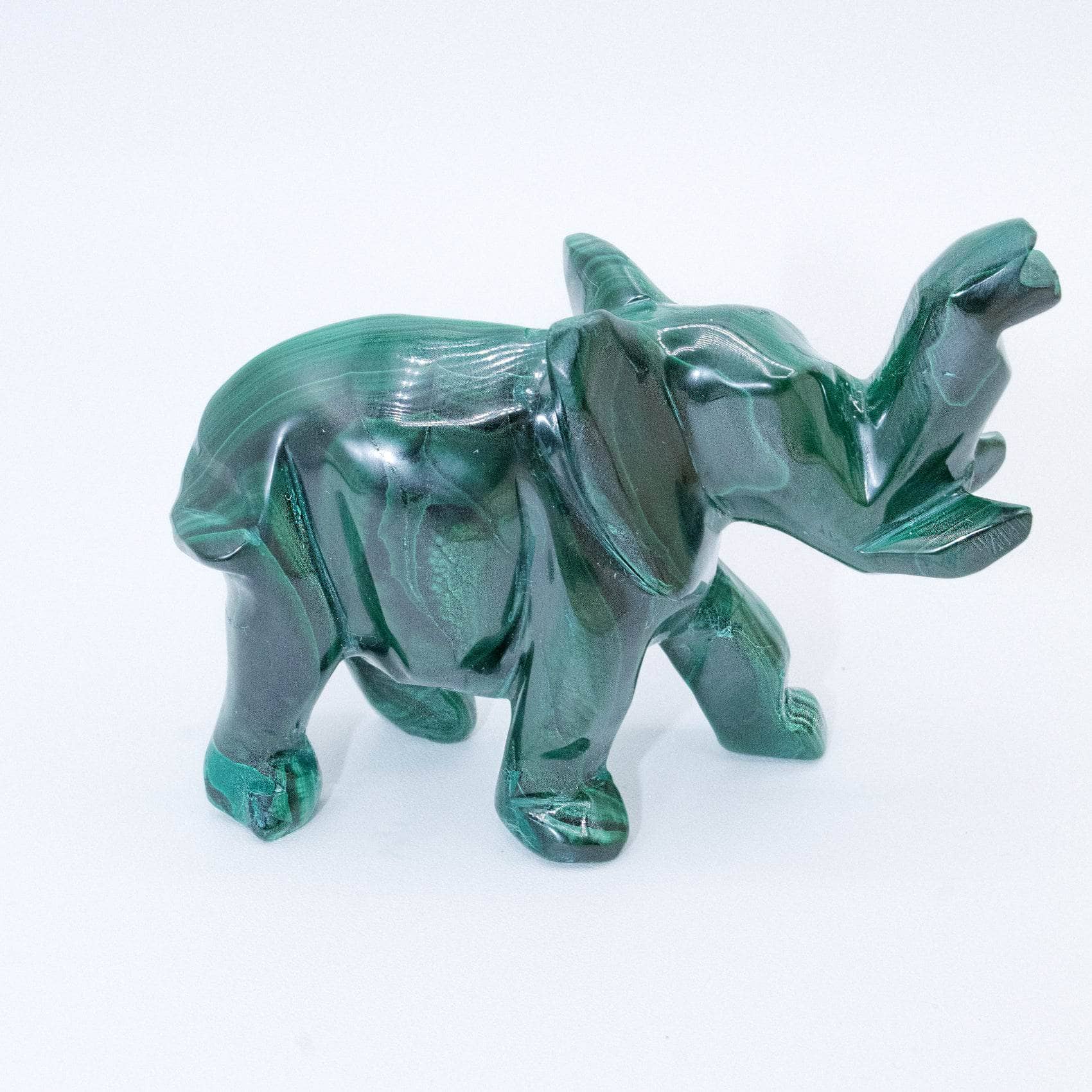 Genuine Malachite Elephants - Hand Carved - 1 of a Kind、mySite、hinf8tx79