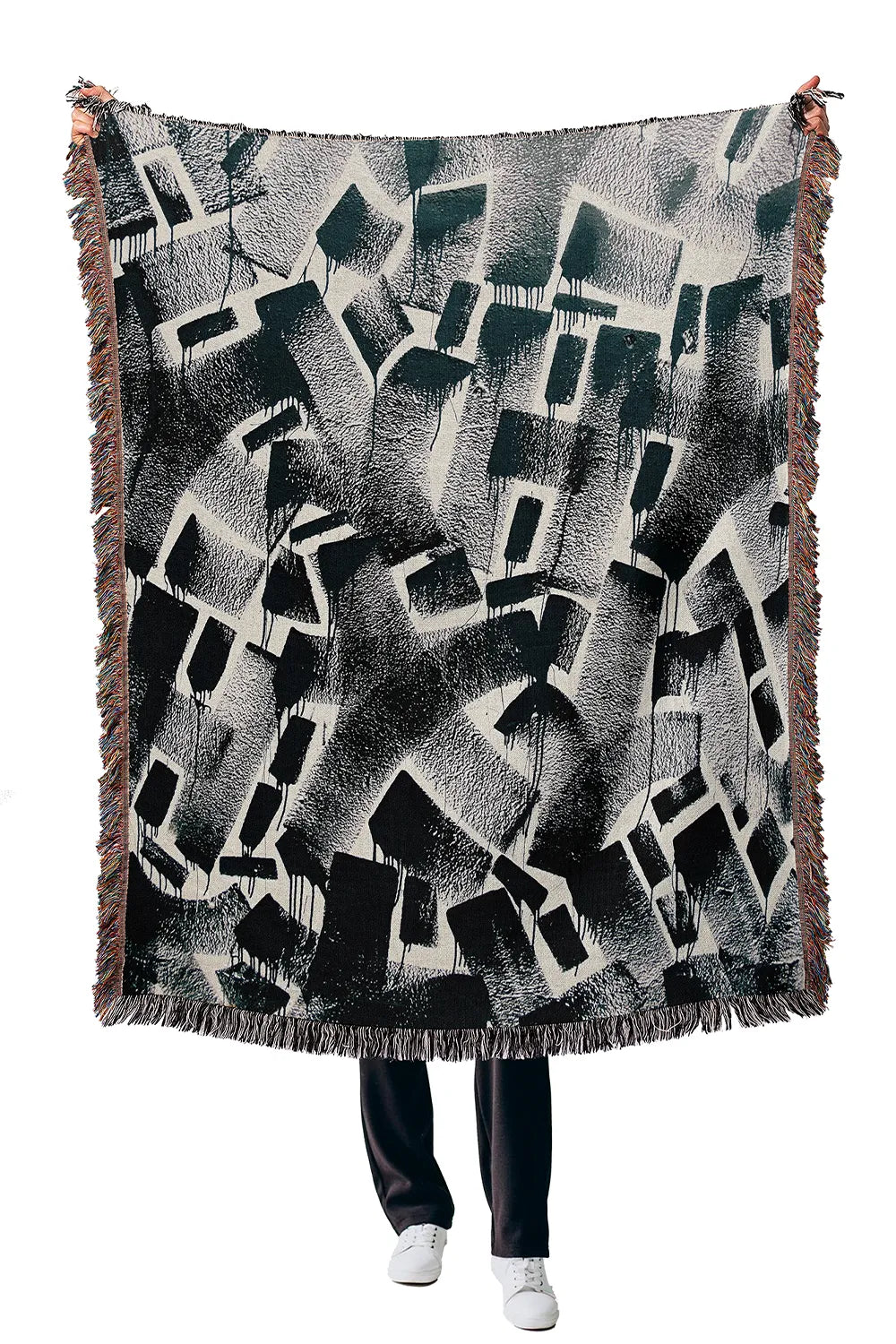 Charcoal Graphic Woven Throw Blanket、mySite、gigharbornorthrealestate