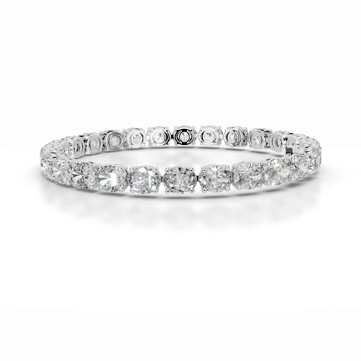 Ruth Diamond Tennis Bracelet (15 Carat) -14K White Gold、mySite、hinf8tx79