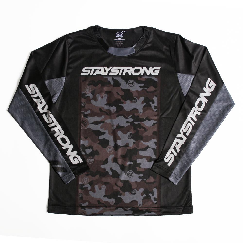  Stay Strong Custom Camo Youth Race Jersey - Camo、mySite、merchandisen