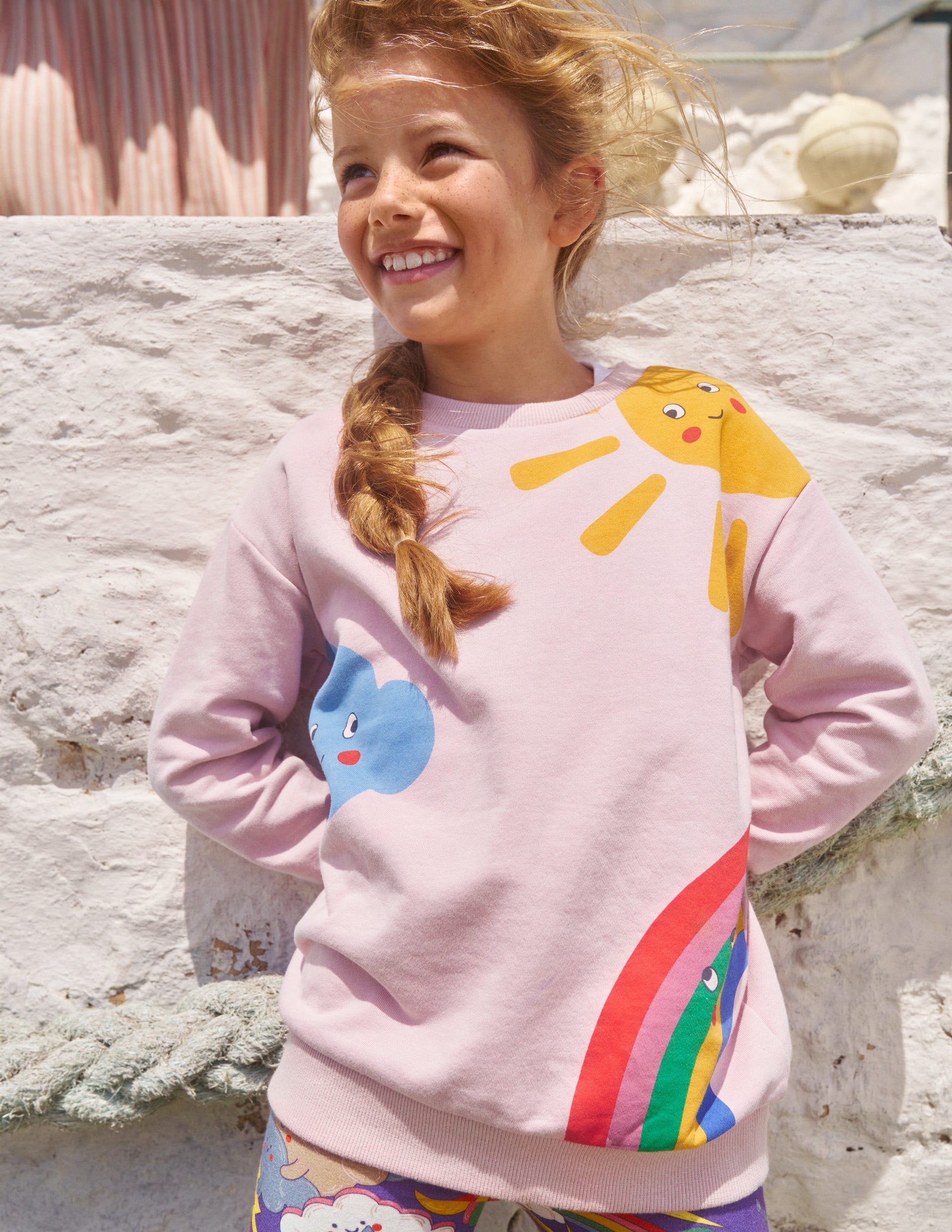  Relaxed Longline Sweatshirt-French Pink Weather、mySite、ashleygrahame