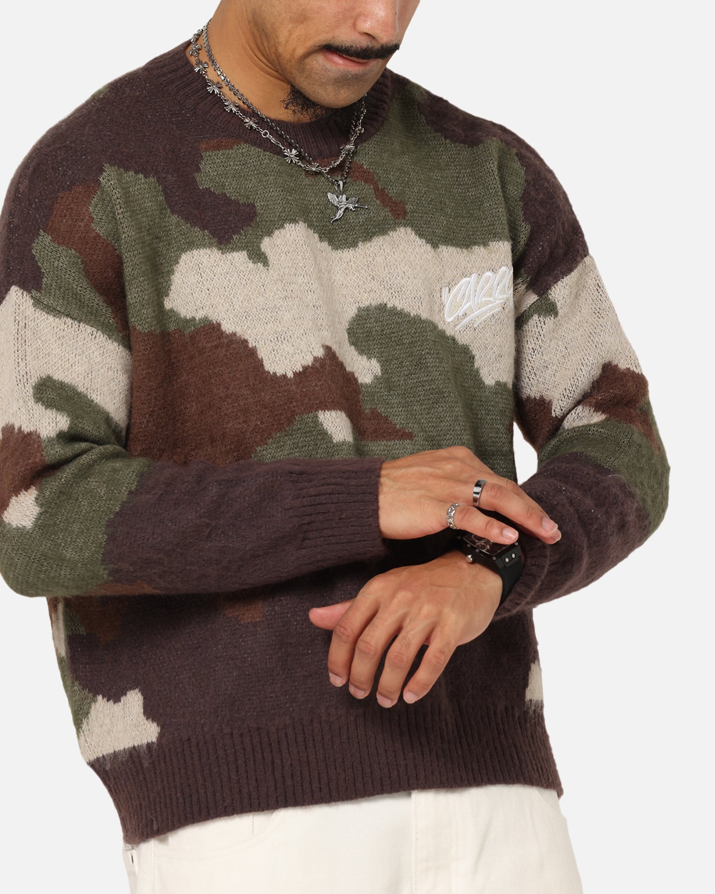Carre Camo Brushed Sweater Woodland Camo、mySite、zt4zffjzw