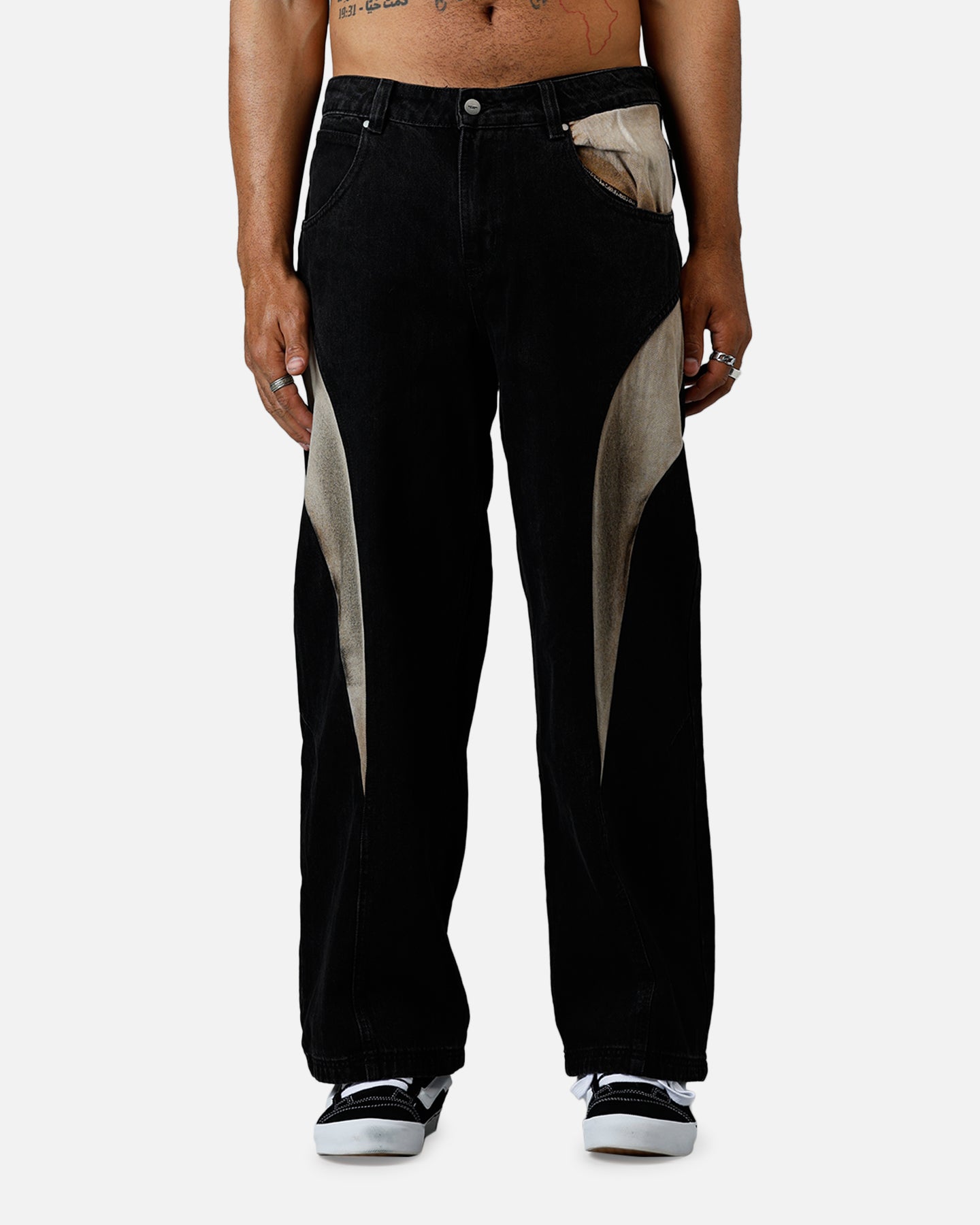 Saint Morta Amplus Workwear Jeans Black/Brown、mySite、zt4zffjzw